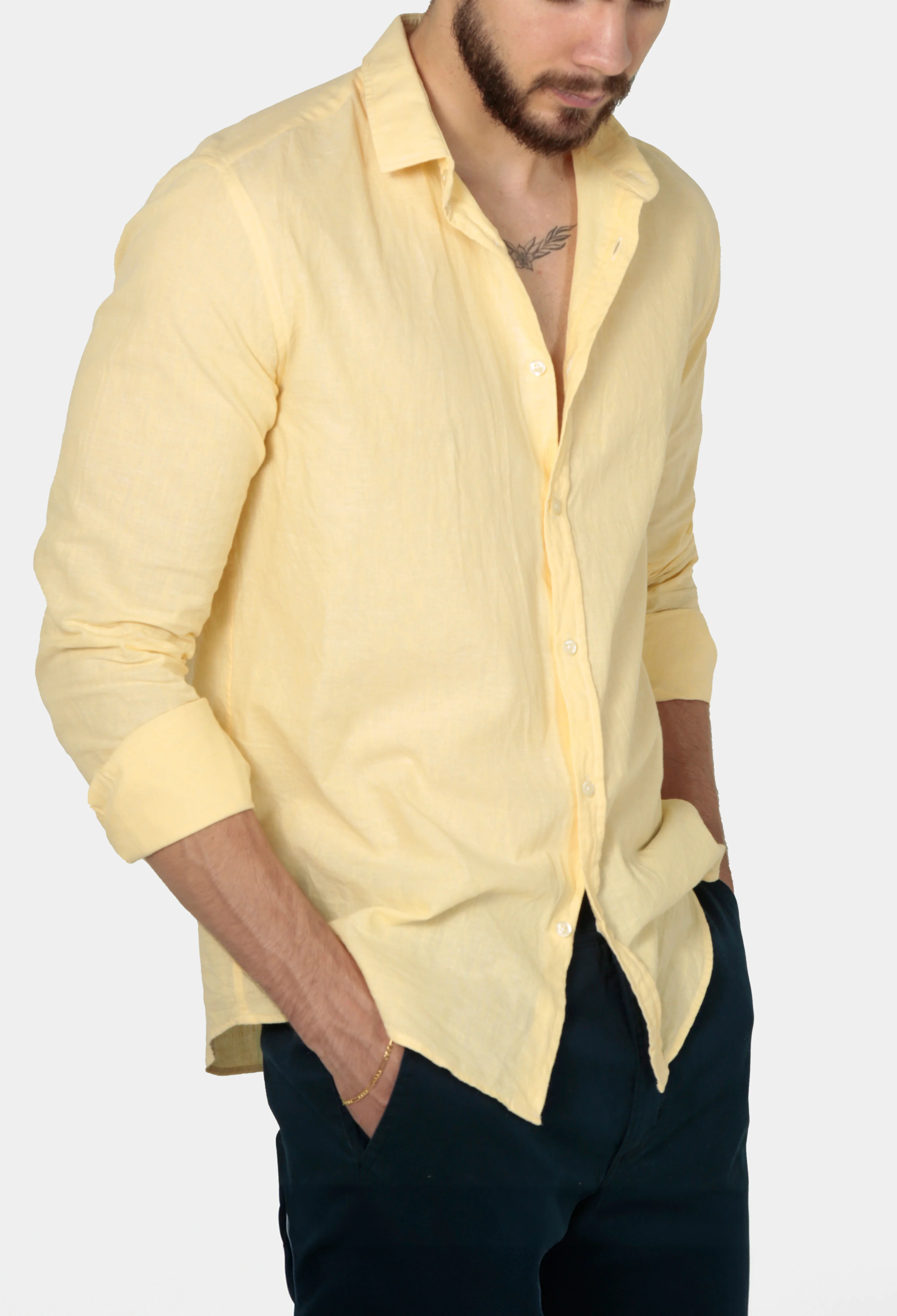 Camisa Manga Longa AS Clube Linho Slim Fit