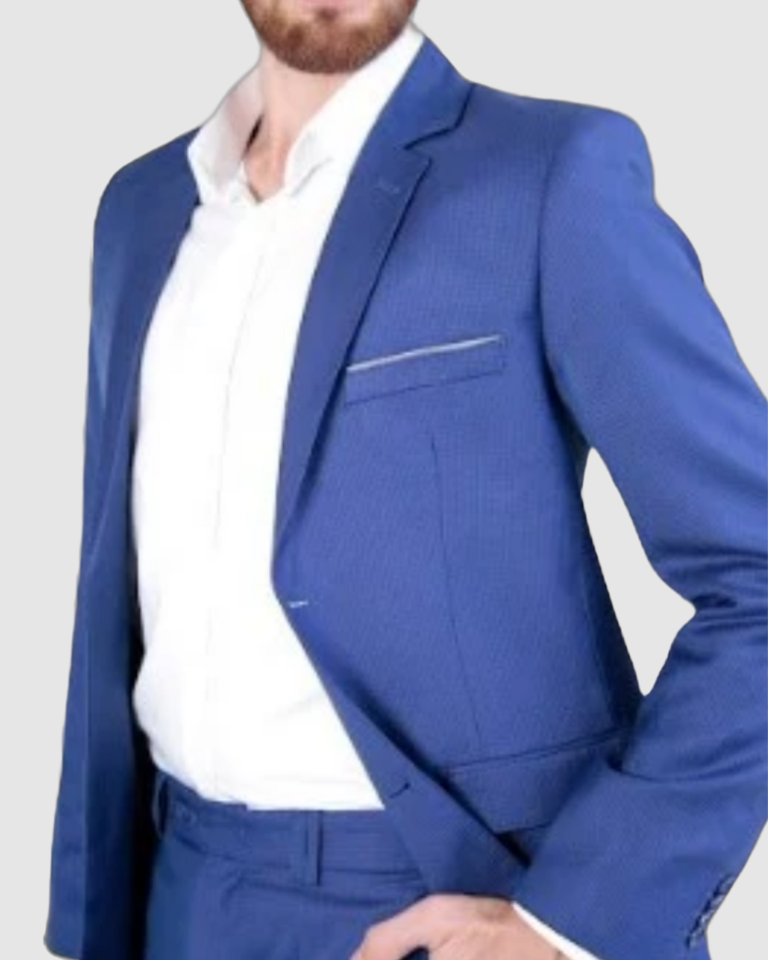 Blazer Slim Poliviscose ÁS Clube Azul Claro