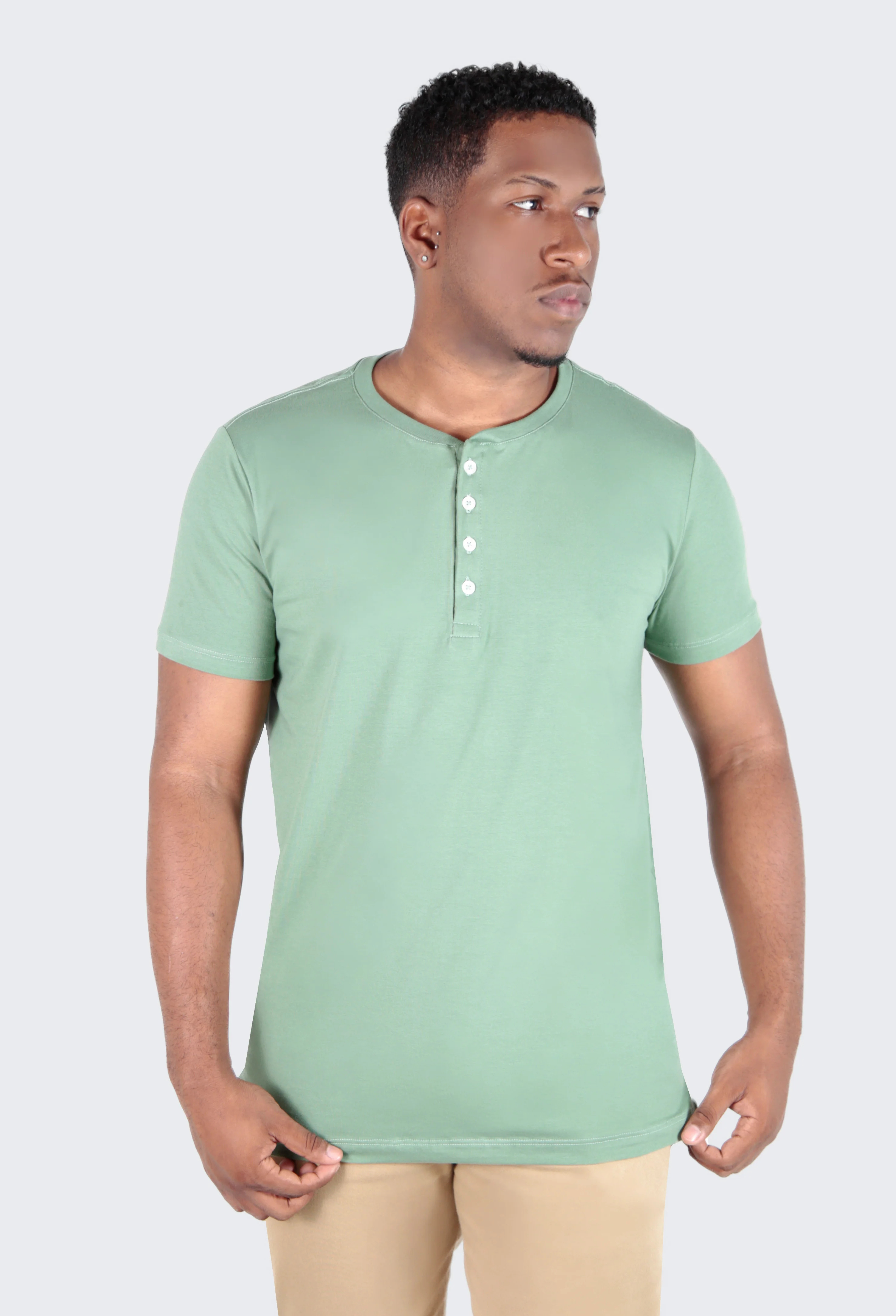 Camiseta Henley Egípcio Gola Padre ÀS Clube