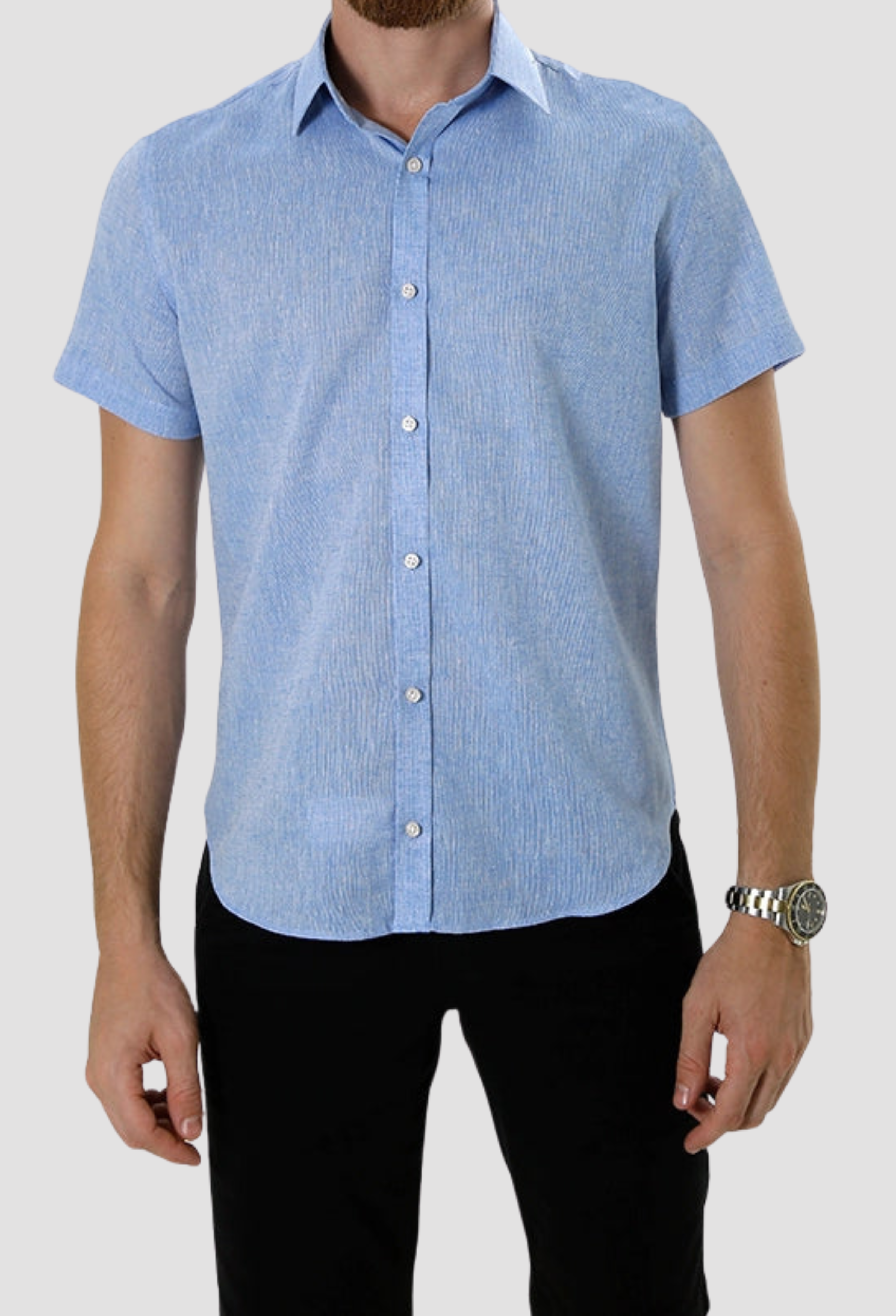 Camisa Manga Curta ÁS Clube Slim Fit Linho