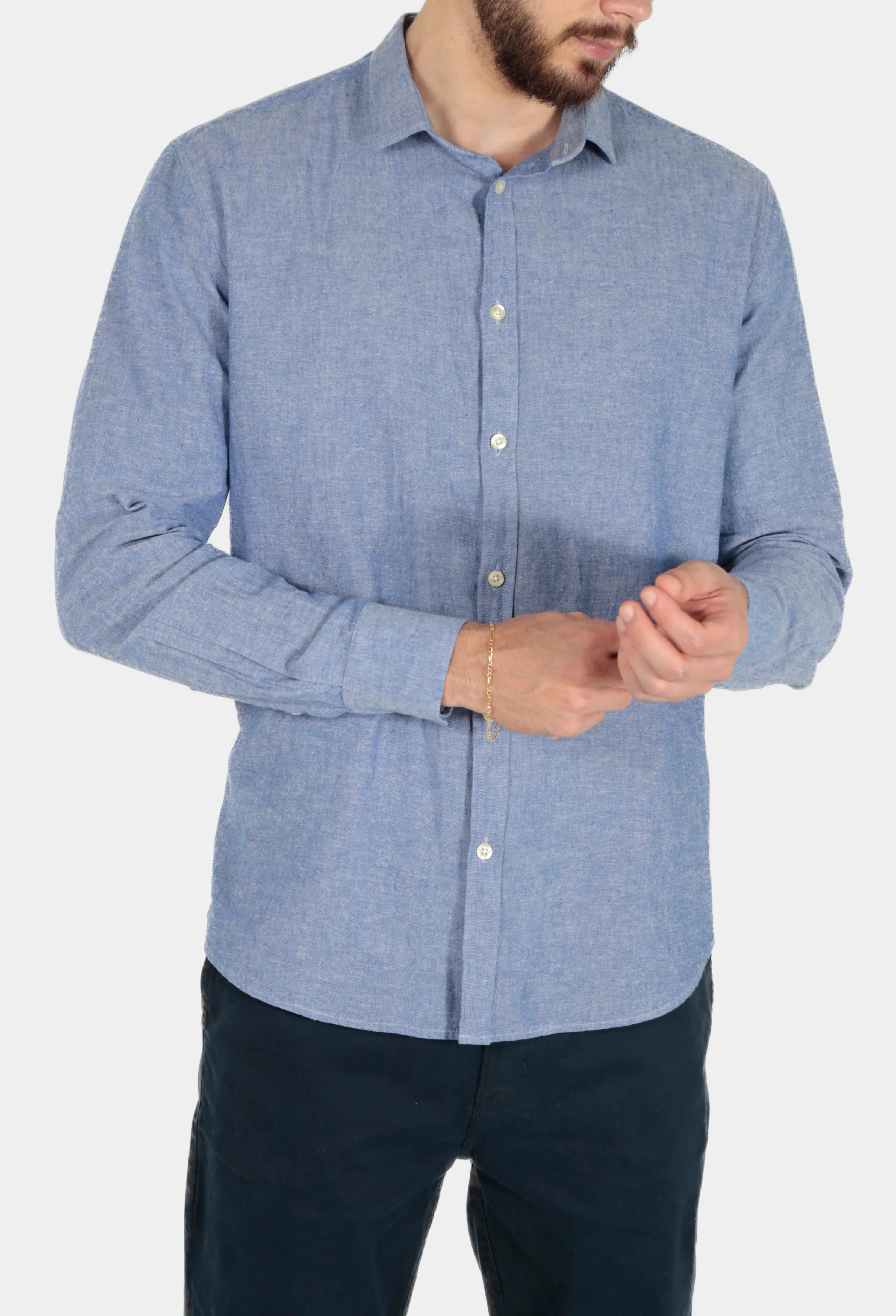 Camisa Manga Longa AS Clube Linho Slim Fit