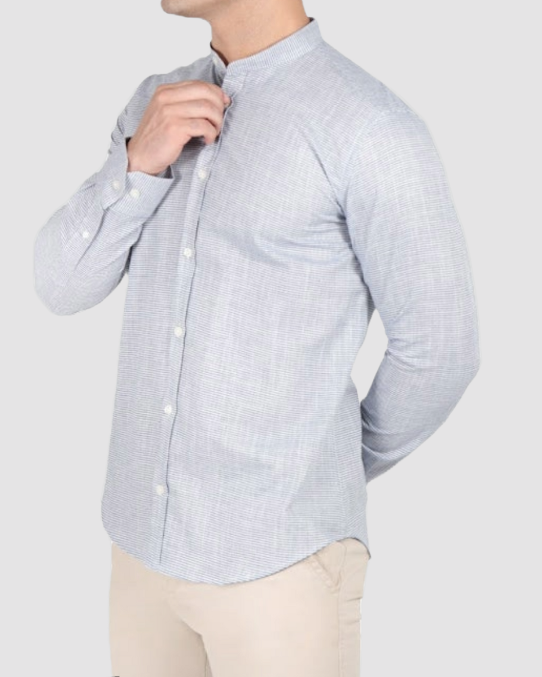 Camisa Manga Longa ÁS Clube Slim Fit Gola Padre Listras