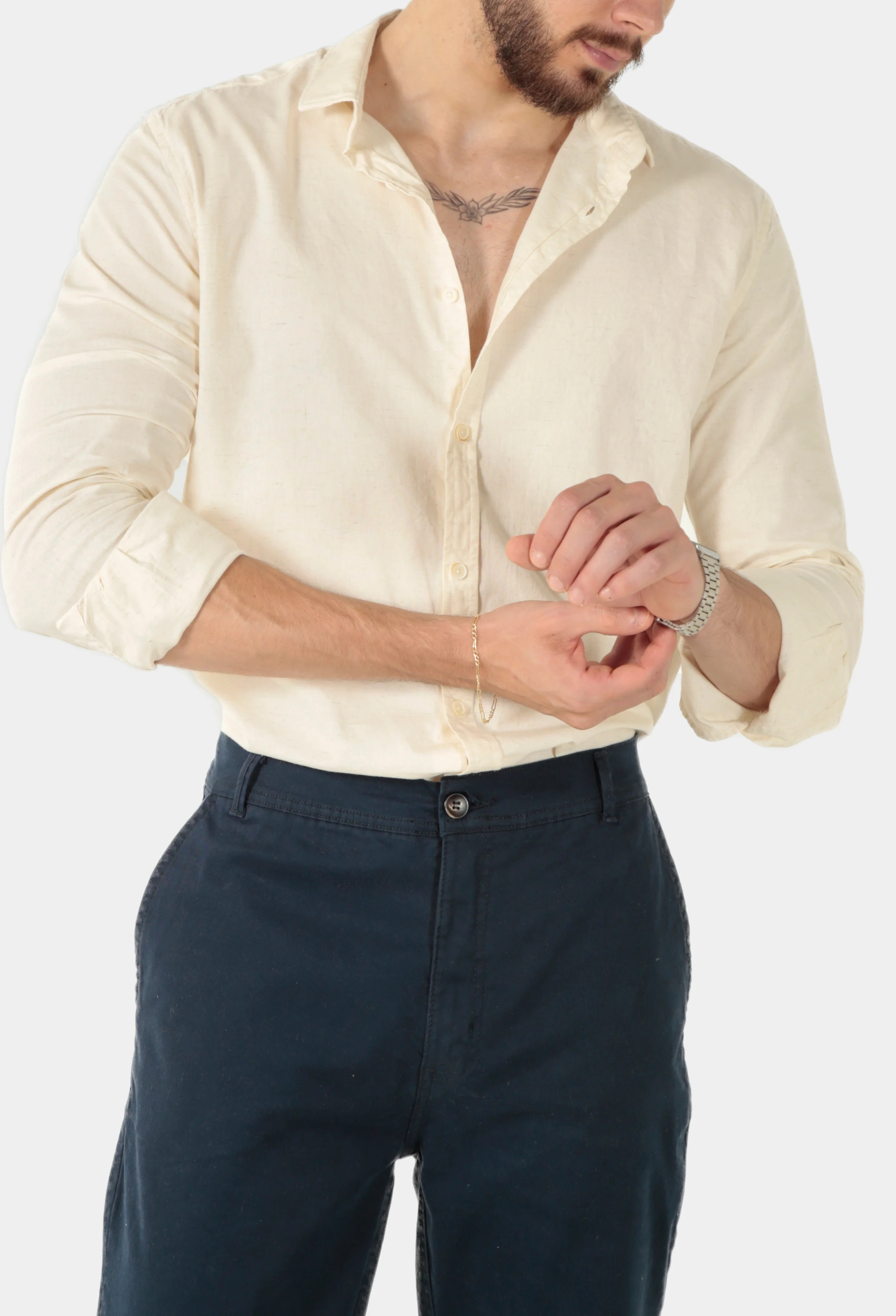 Camisa Manga Longa AS Clube Linho Slim Fit