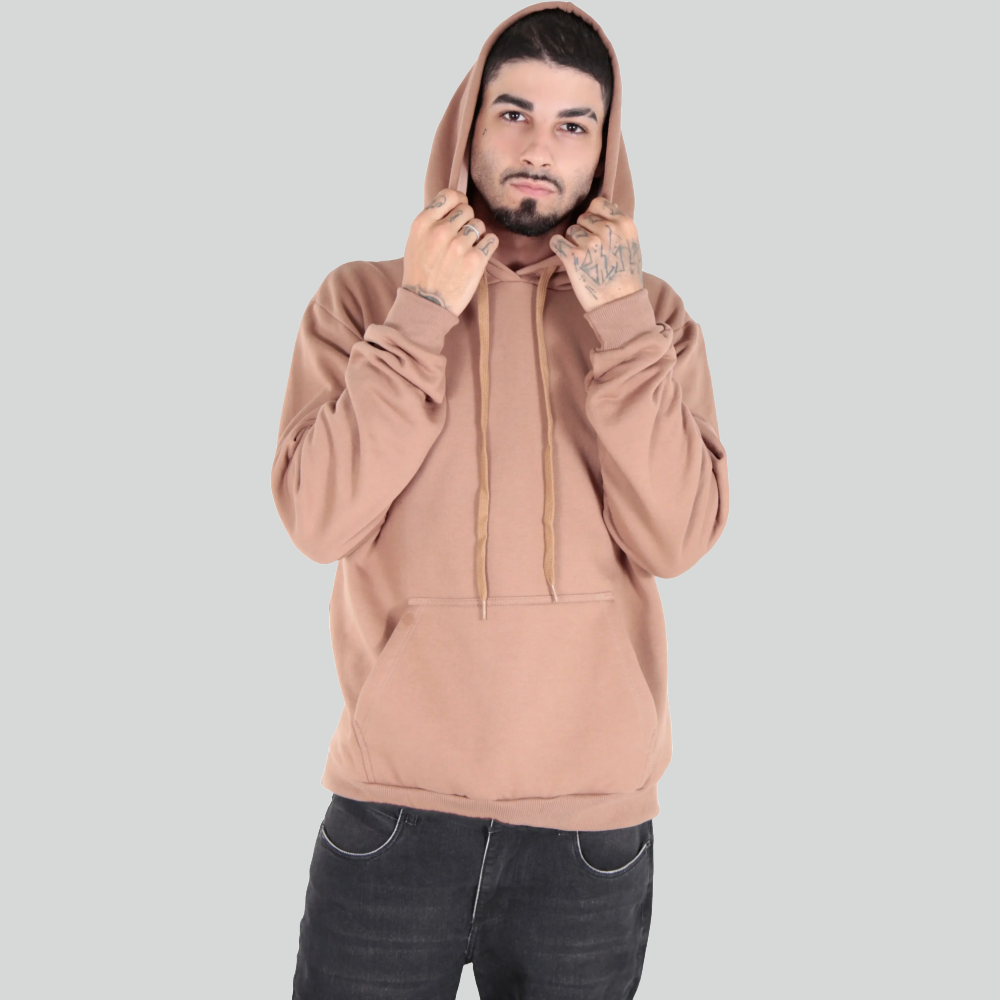 Moletom Hoddie Canguru Liso Felpado 2 Cabos AS Clube