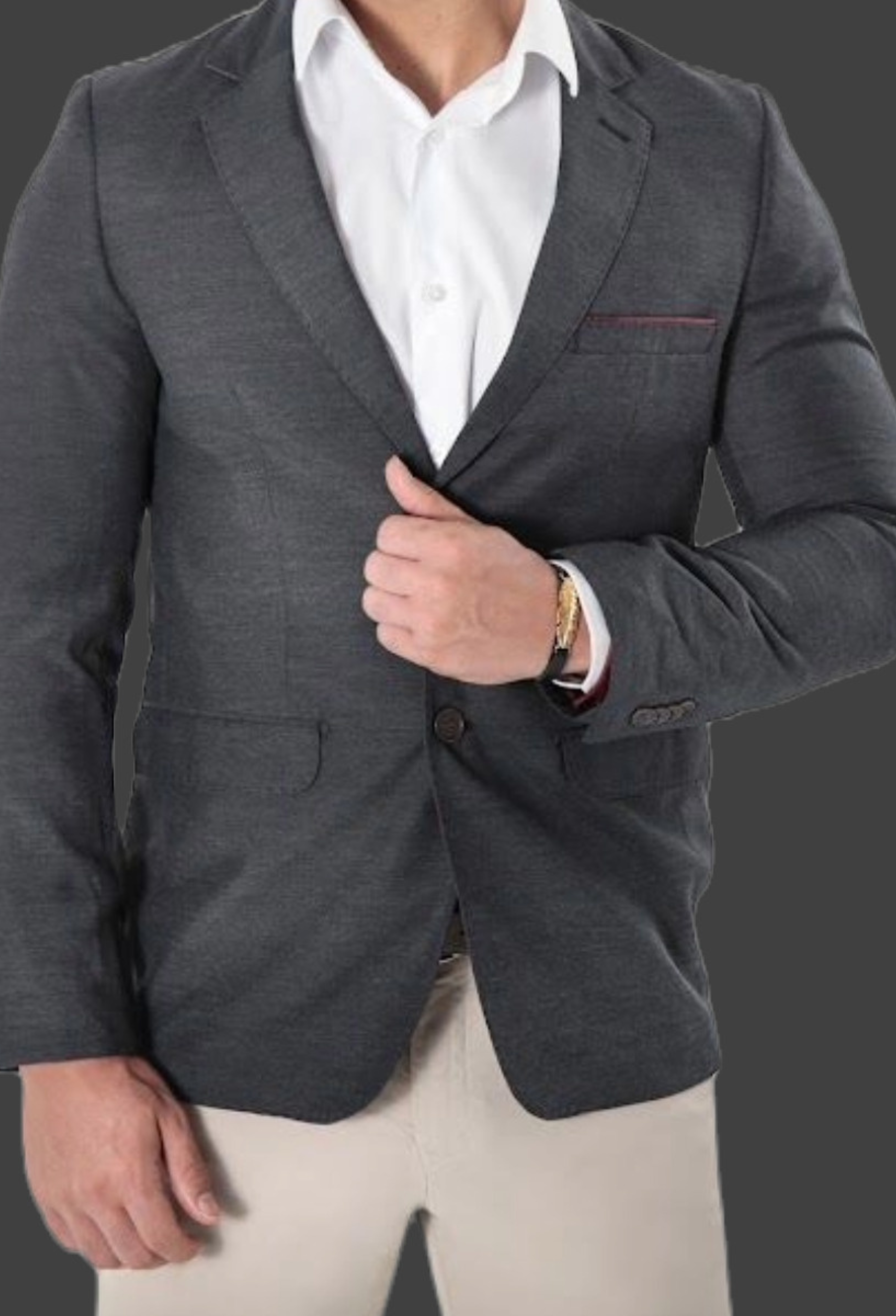 Blazer Slim Poliviscose ÁS Clube Preto