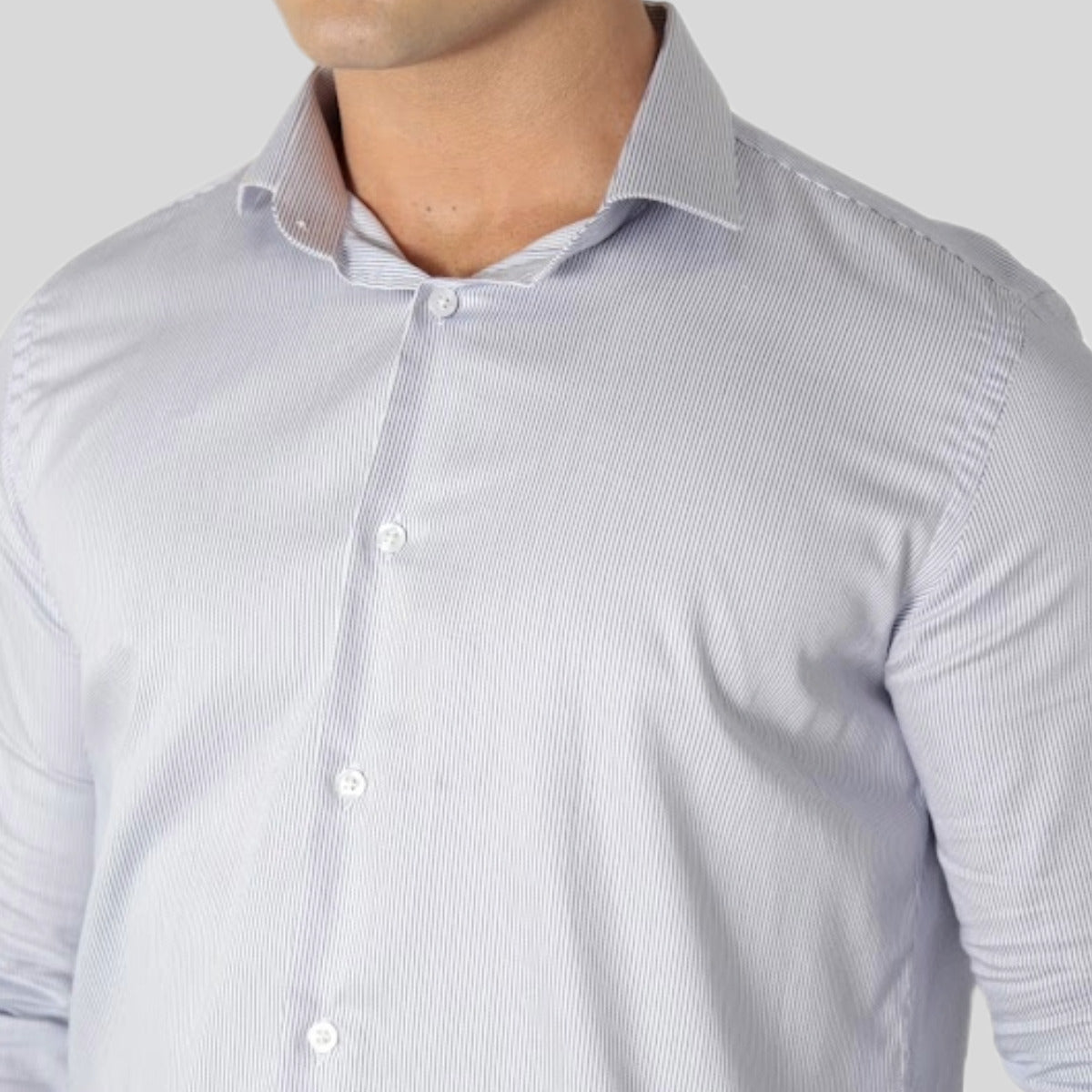 Camisa Manga Longa Slim Fit Algodão Egípcio Fio 80 AS Clube
