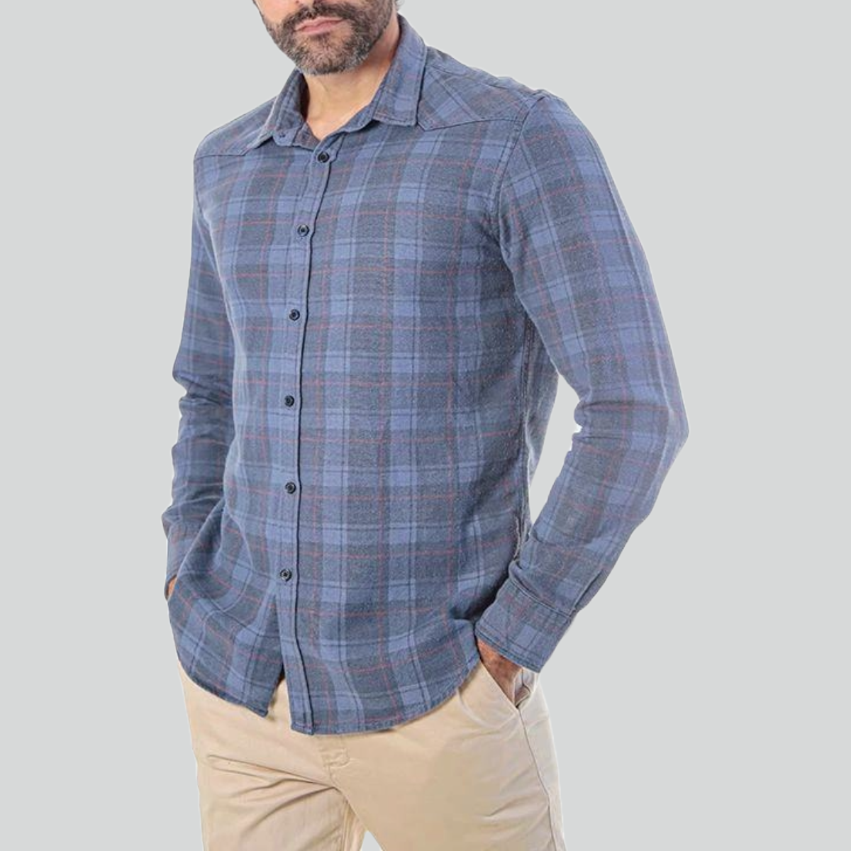 Camisa Manga Longa Slim Flanela Xadrez AS Clube