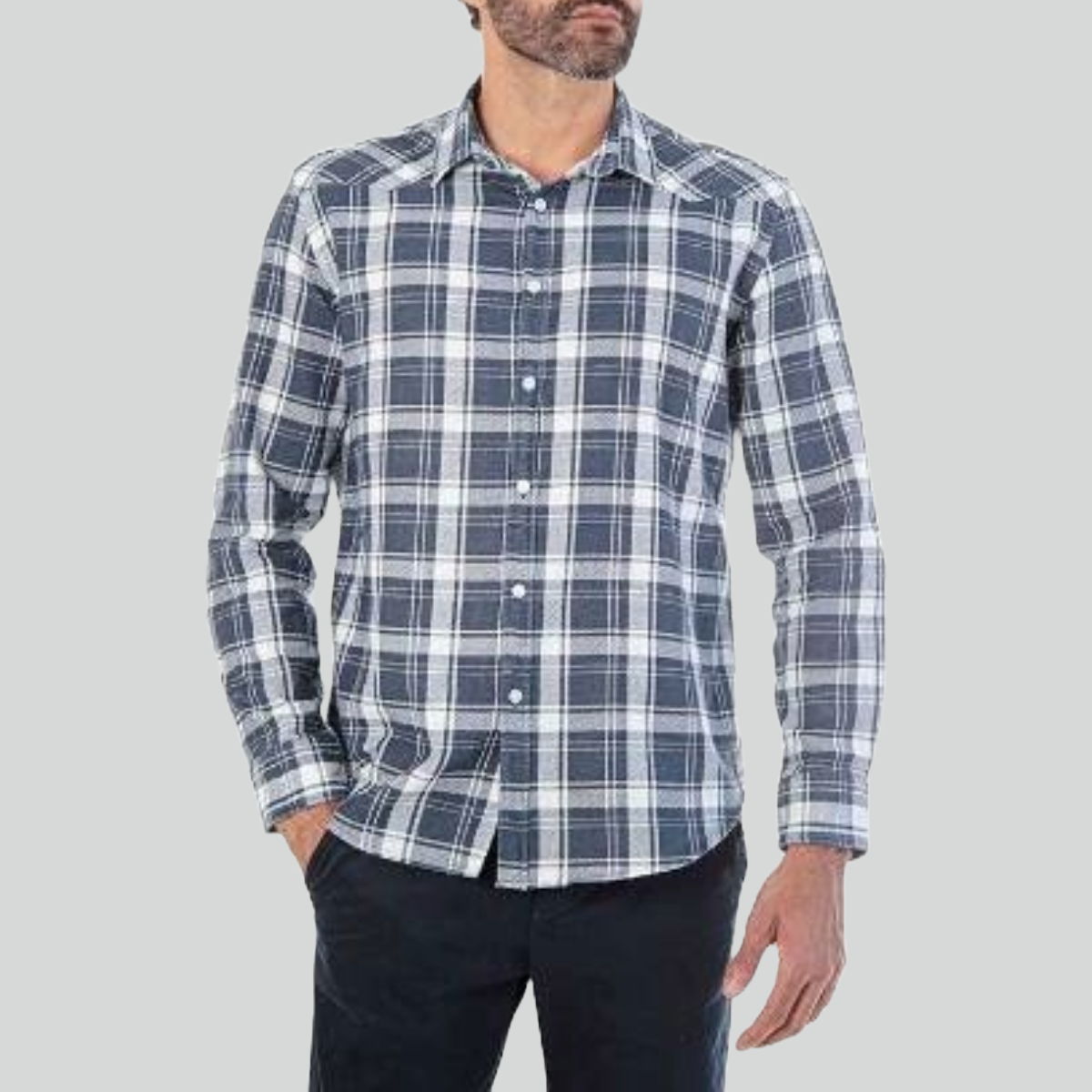 Camisa Manga Longa Slim Flanela Xadrez AS Clube