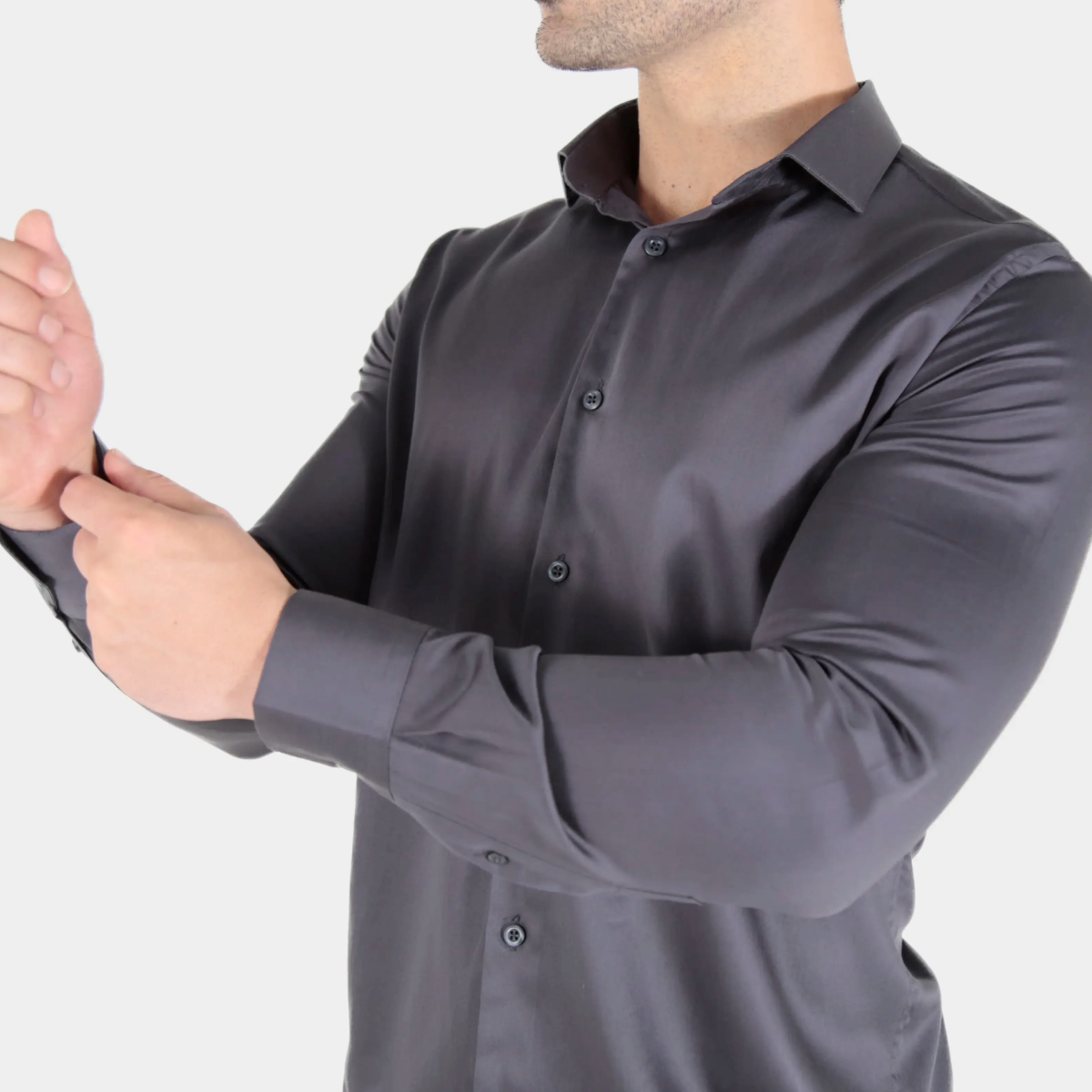 Camisa Manga Longa Slim Fit Algodão Egípcio Fio 80 AS Clube