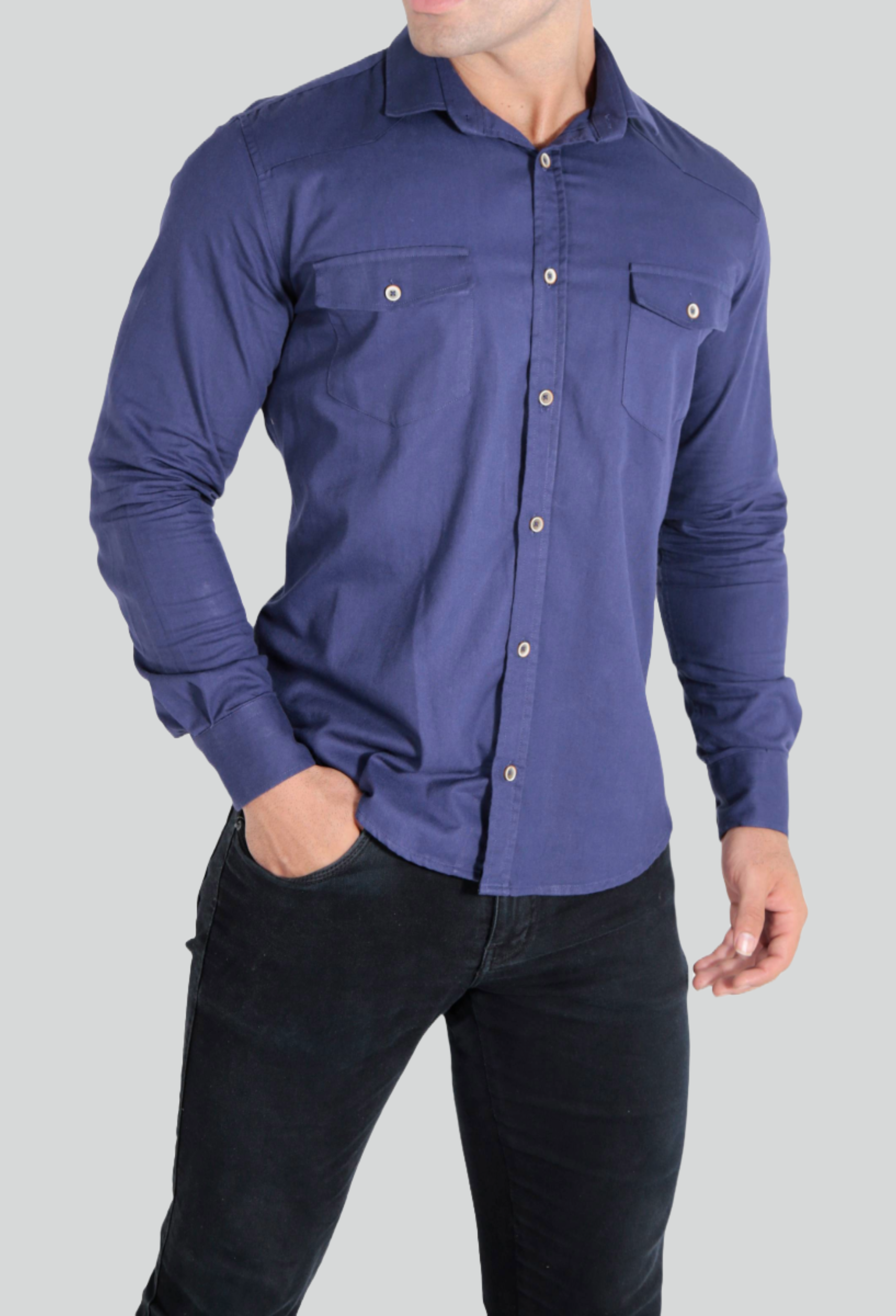 Camisa ÁS Clube Manga Longa Slim Fit Sarja