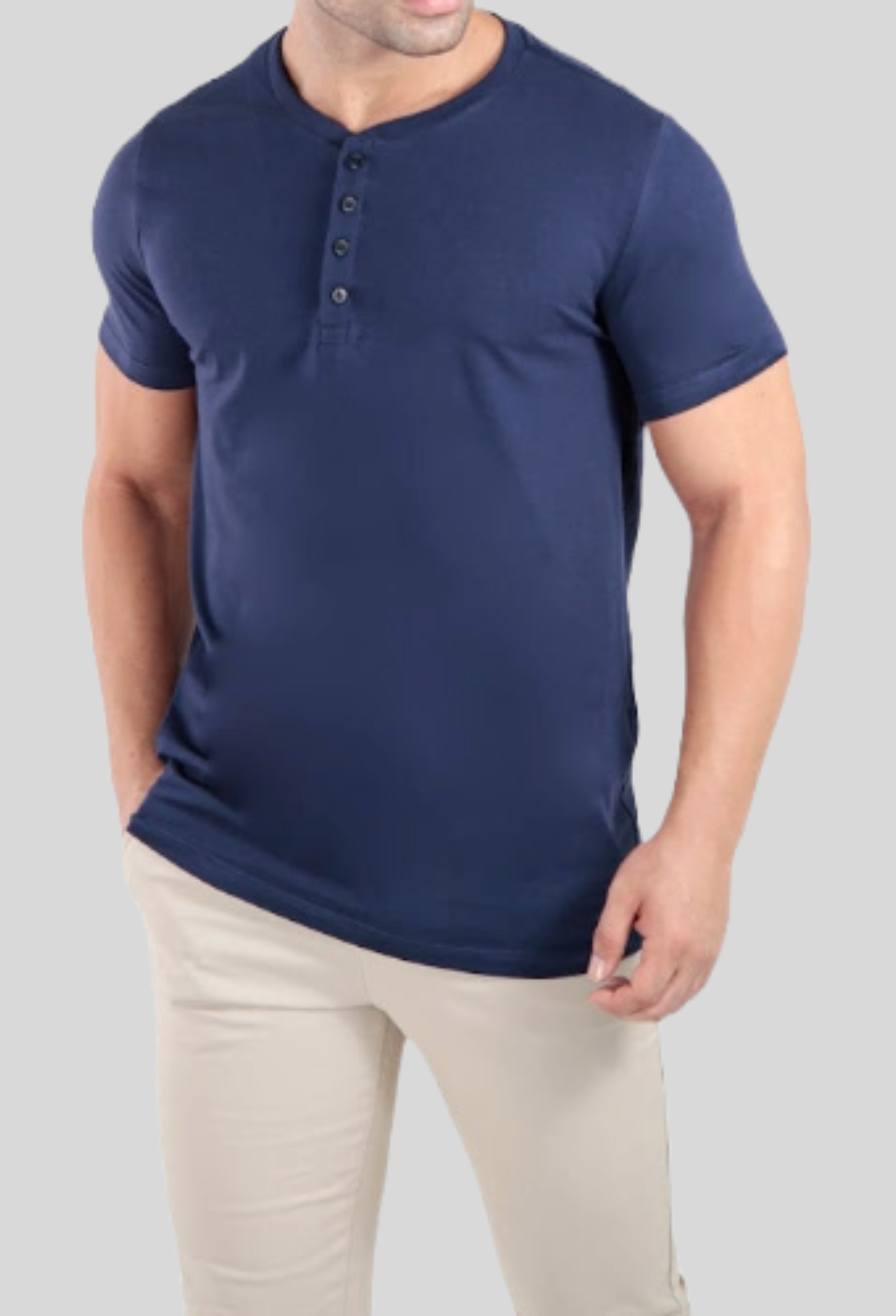 Camiseta Henley Egípcio Gola Padre ÀS Clube