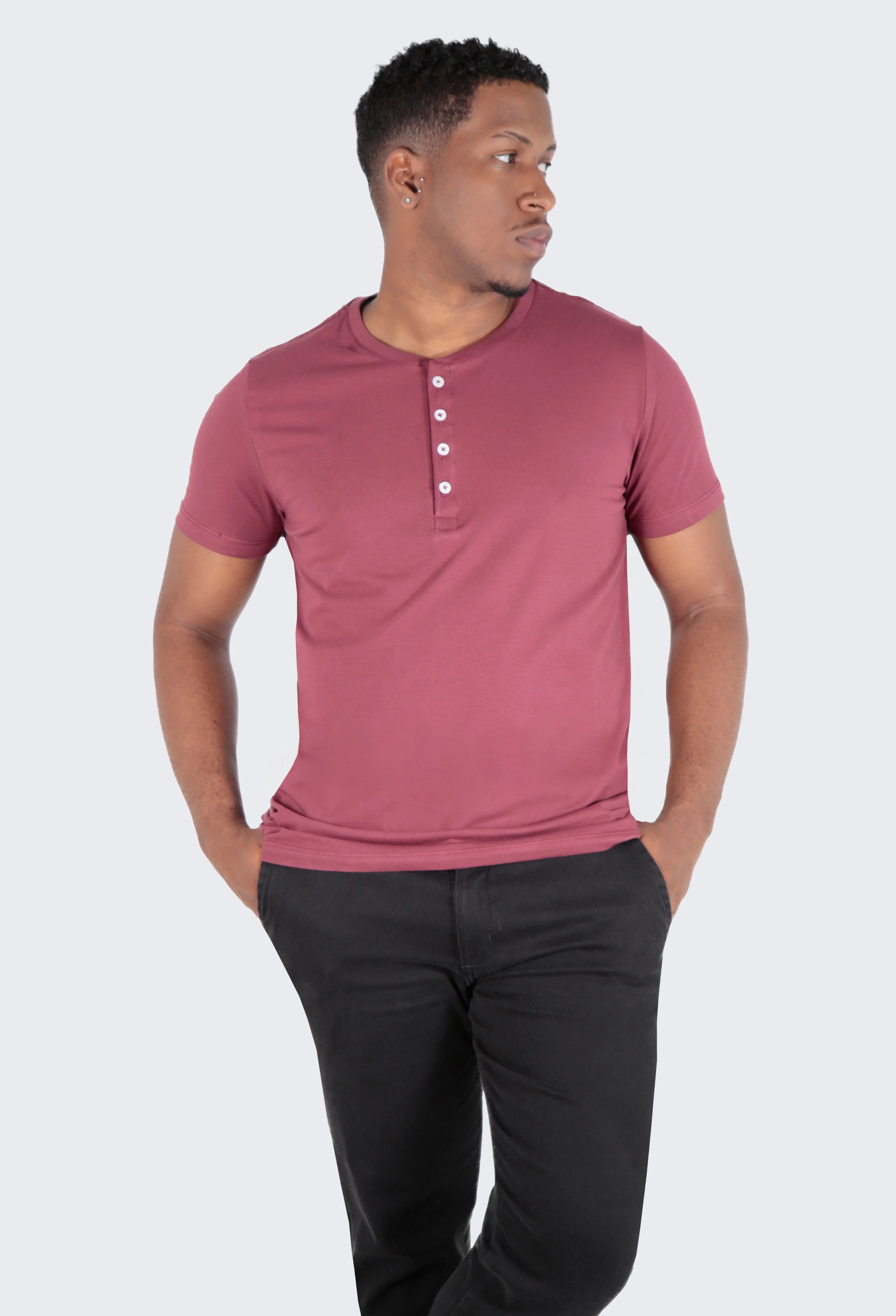 Camiseta Henley Egípcio Gola Padre ÀS Clube