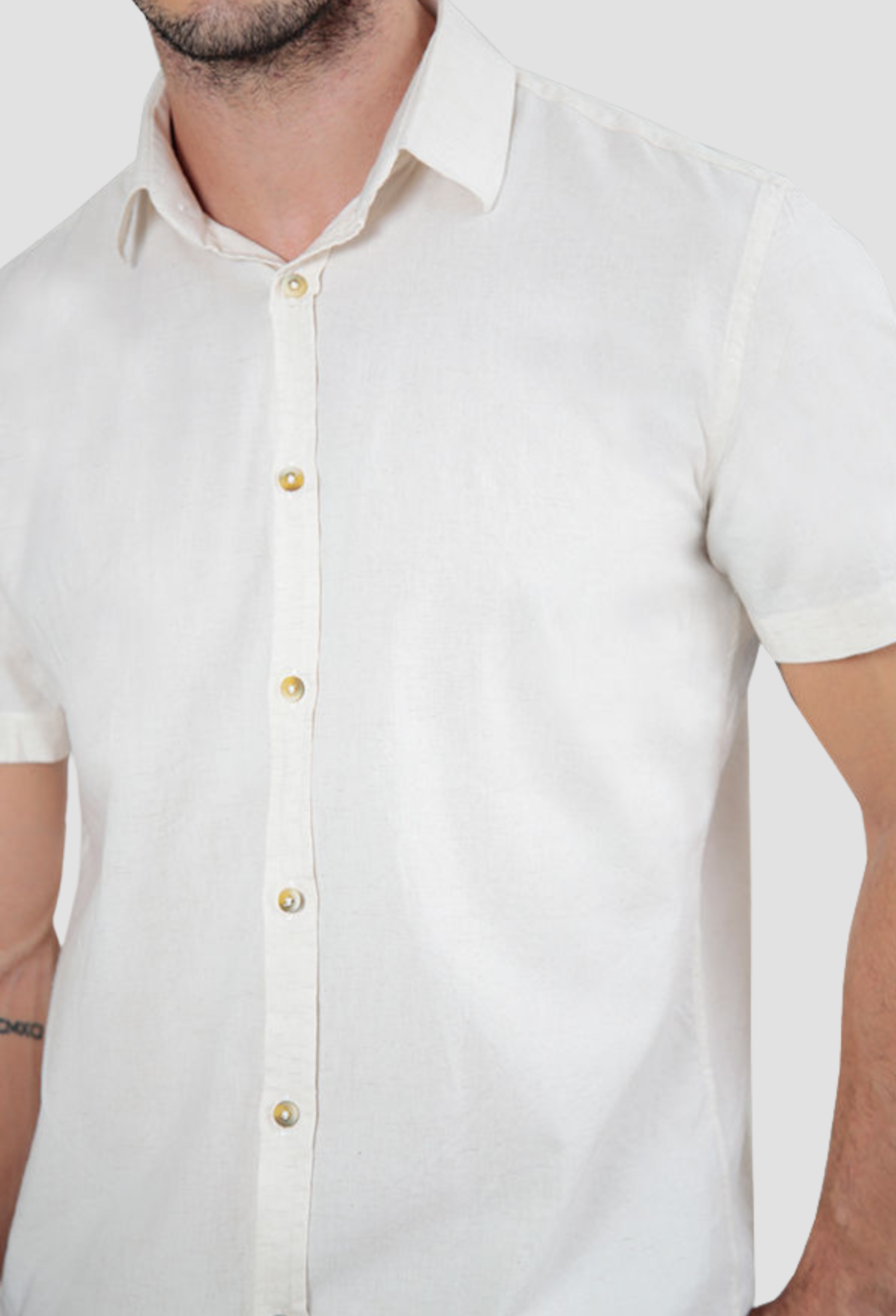 Camisa Manga Curta ÁS Clube Slim Fit Linho