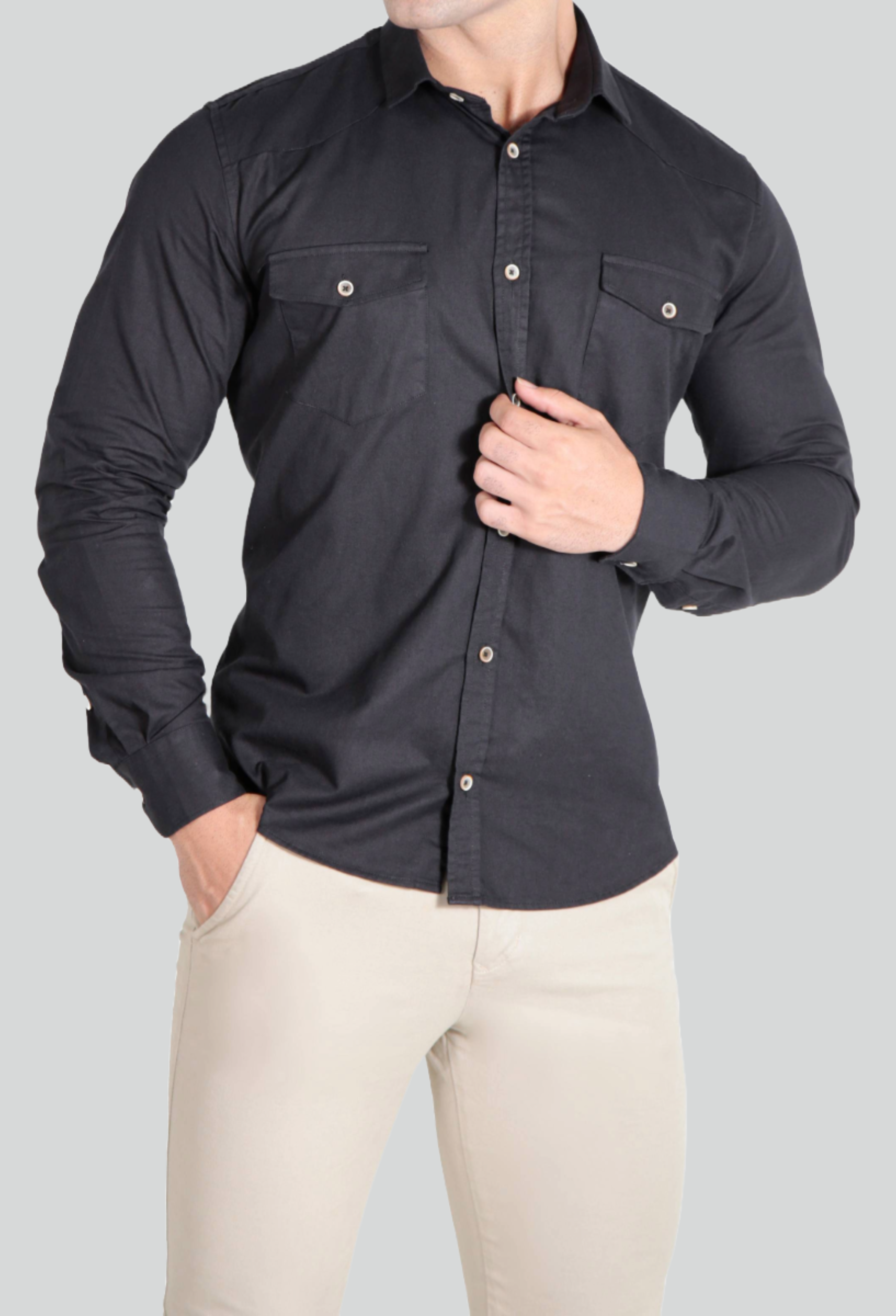 Camisa ÁS Clube Manga Longa Slim Fit Sarja