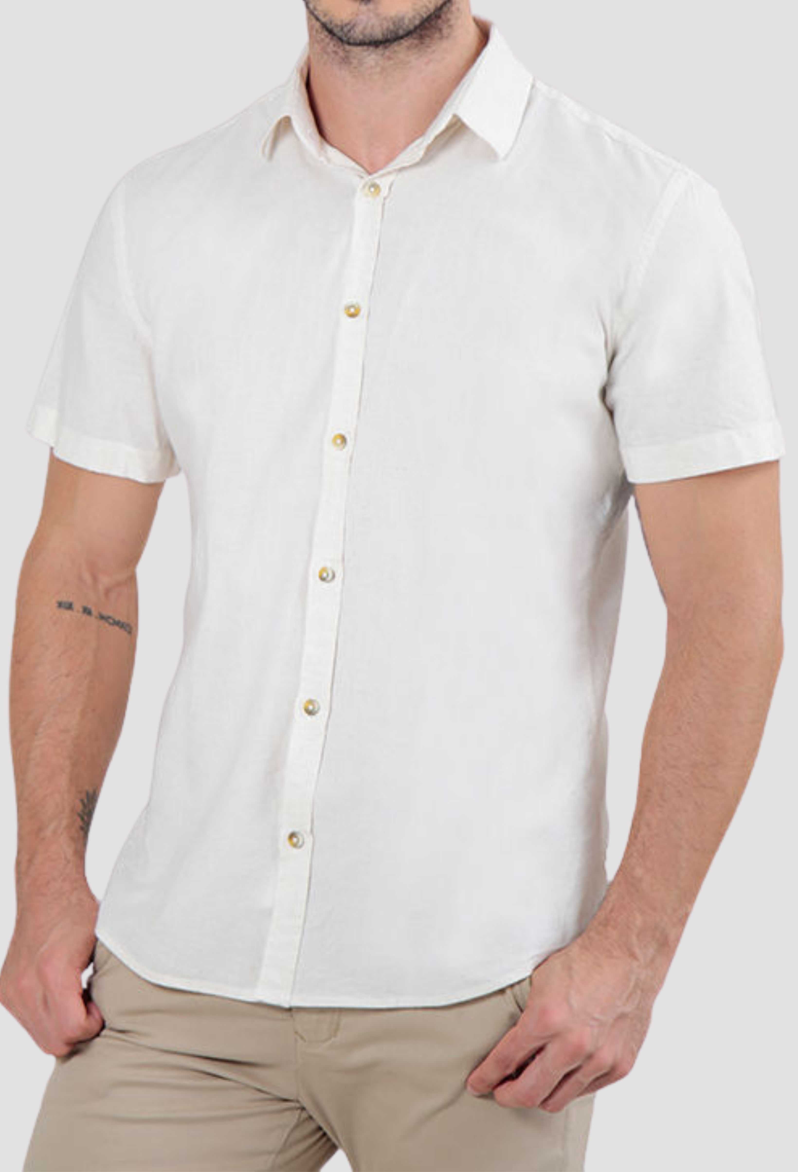 Camisa Manga Curta ÁS Clube Slim Fit Linho