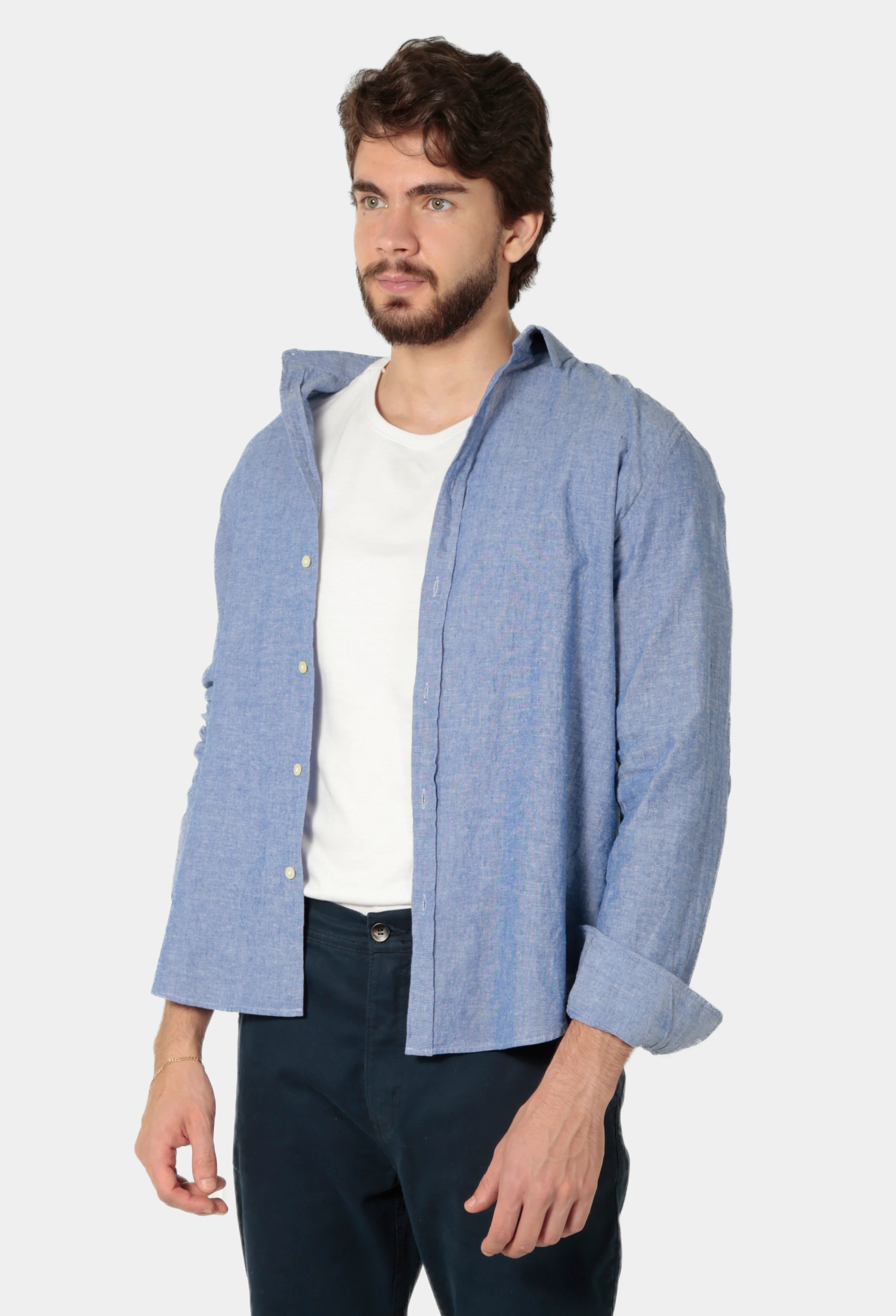 Camisa Manga Longa AS Clube Linho Slim Fit