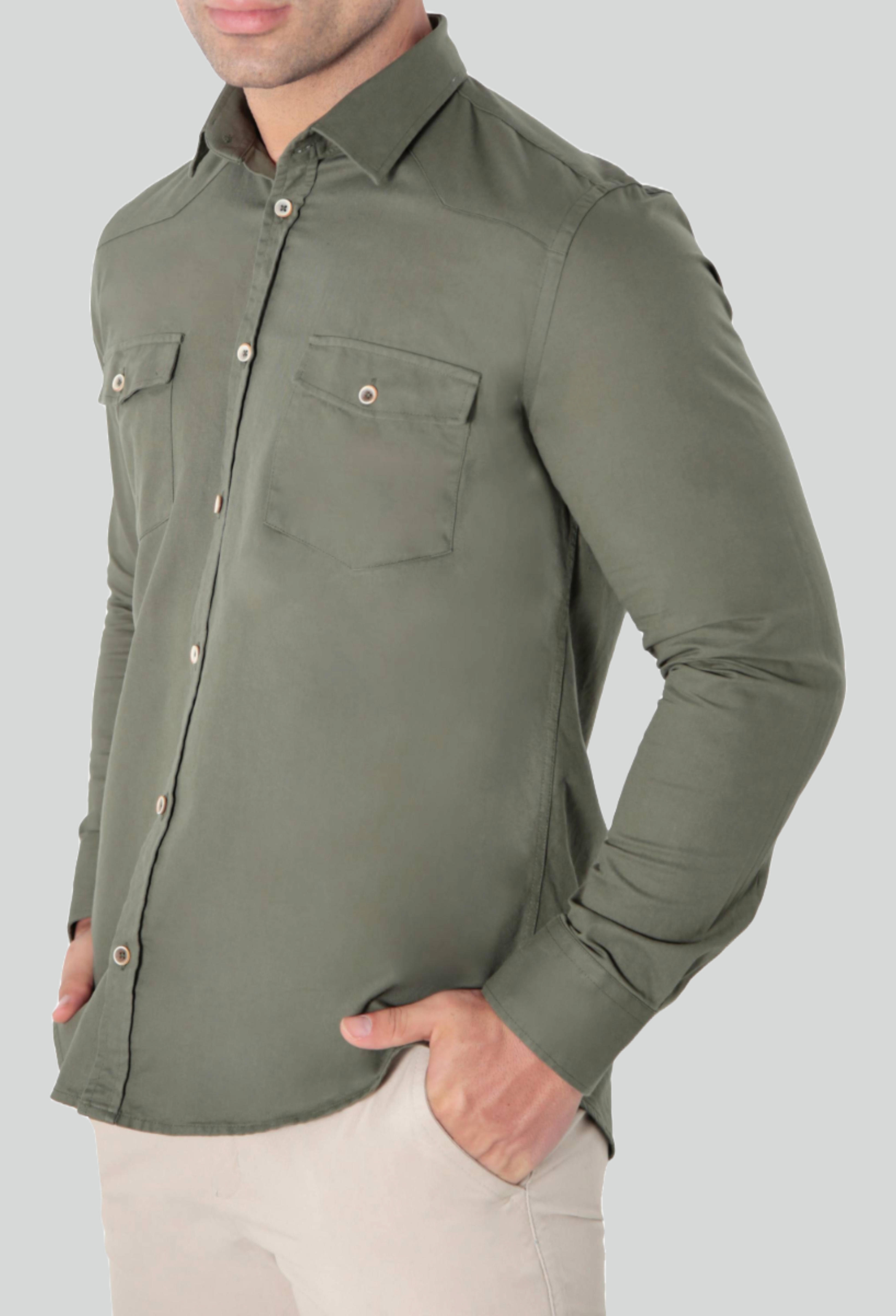 Camisa ÁS Clube Manga Longa Slim Fit Sarja