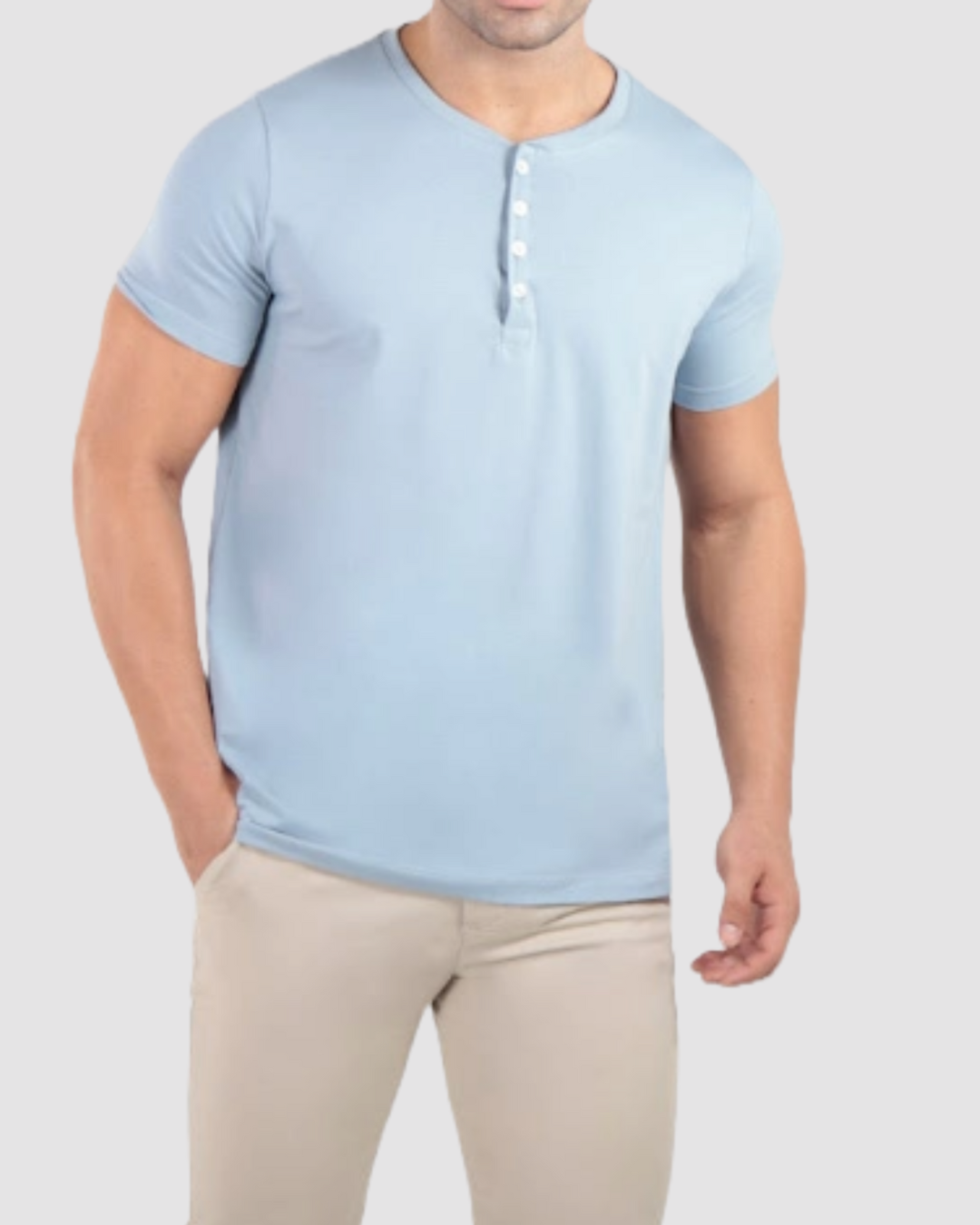 Camiseta Henley Egípcio Gola Padre ÀS Clube