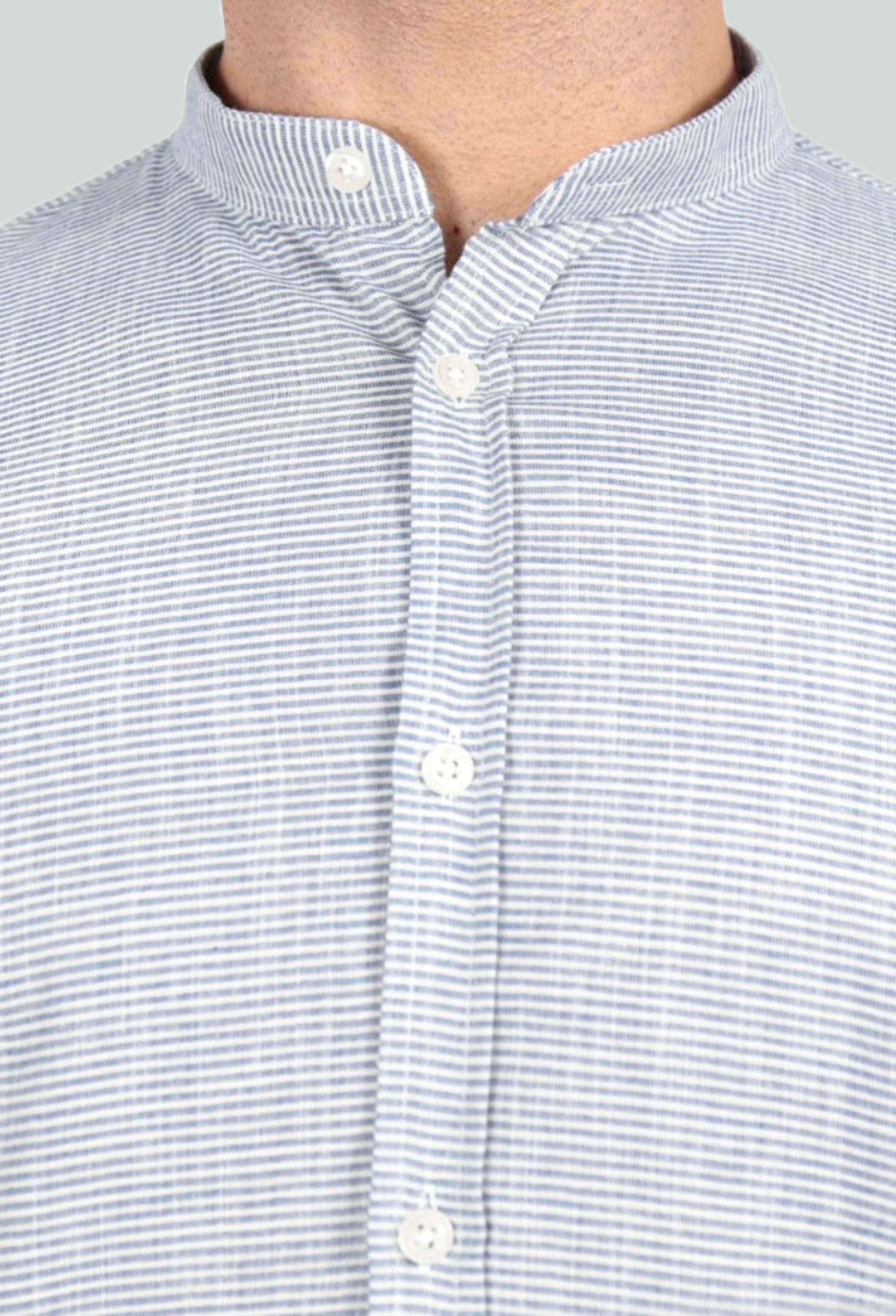 Camisa Manga Longa ÁS Clube Slim Fit Gola Padre Listras