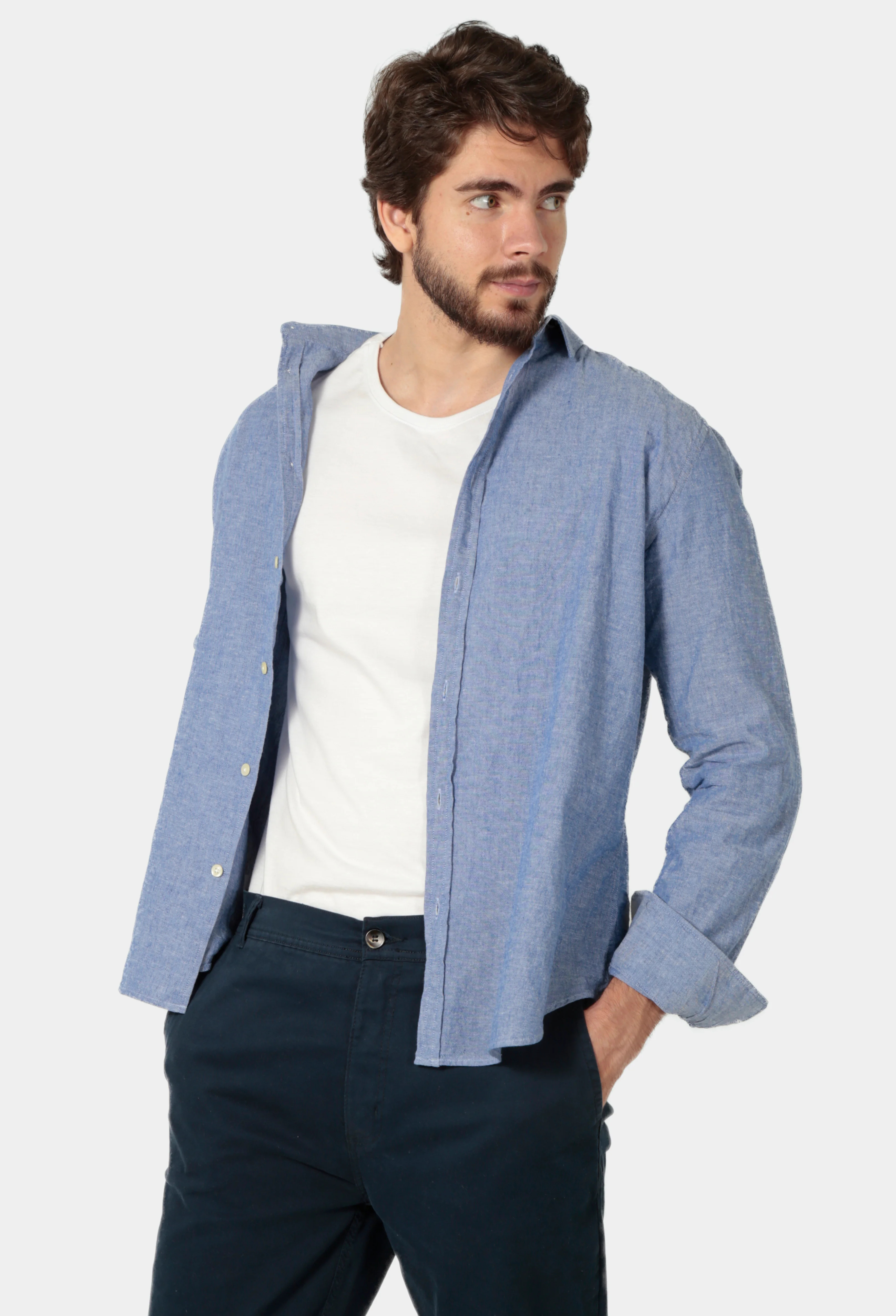 Camisa Manga Longa AS Clube Linho Slim Fit