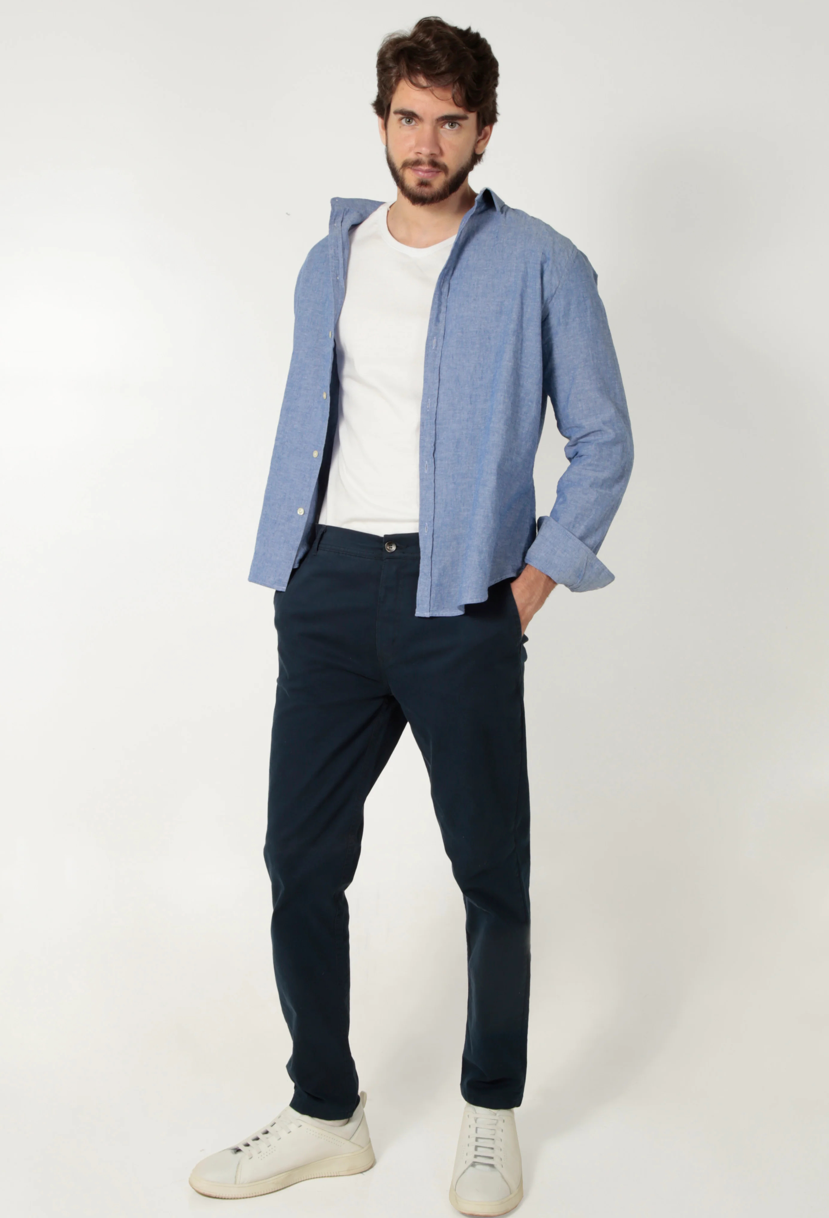 Camisa Manga Longa AS Clube Linho Slim Fit