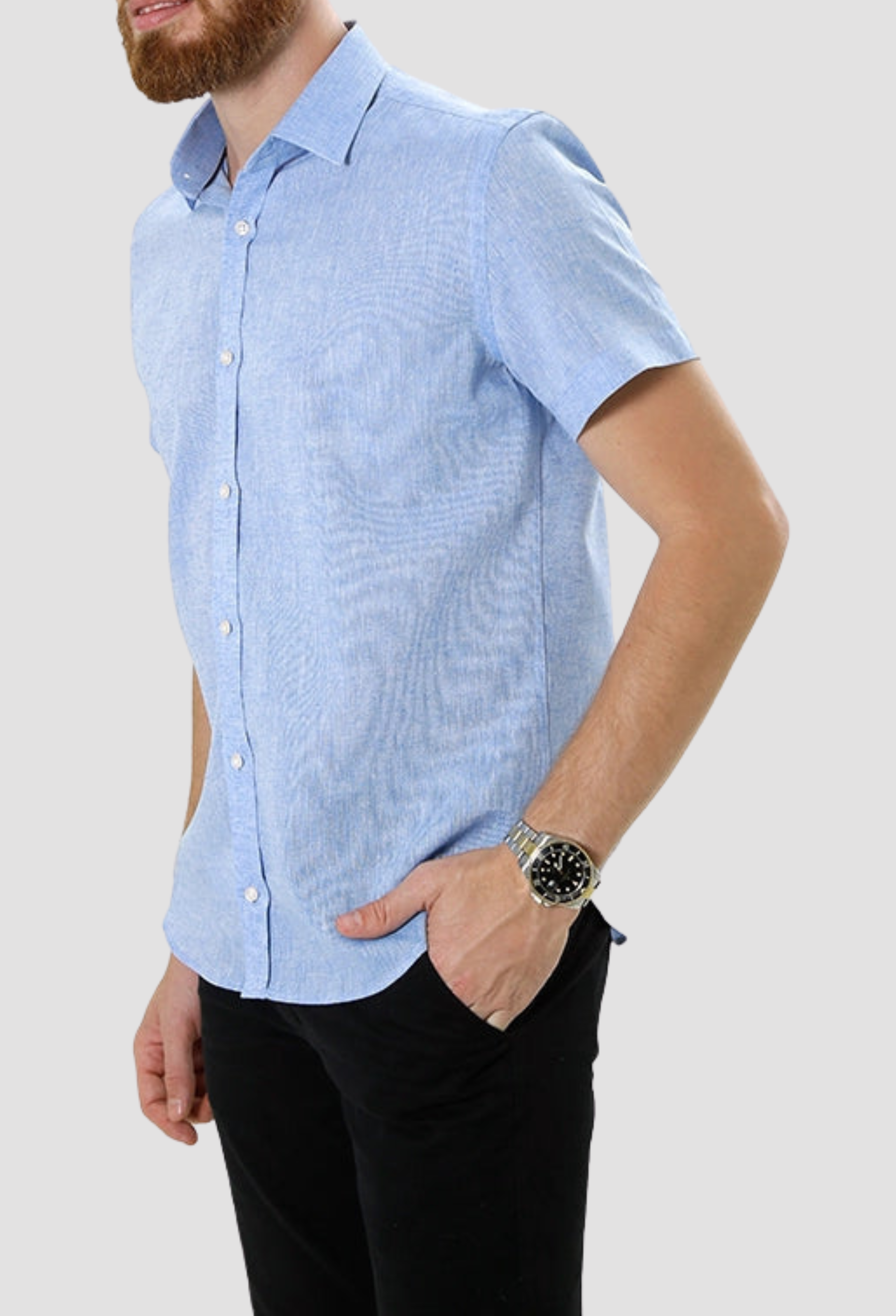 Camisa Manga Curta ÁS Clube Slim Fit Linho