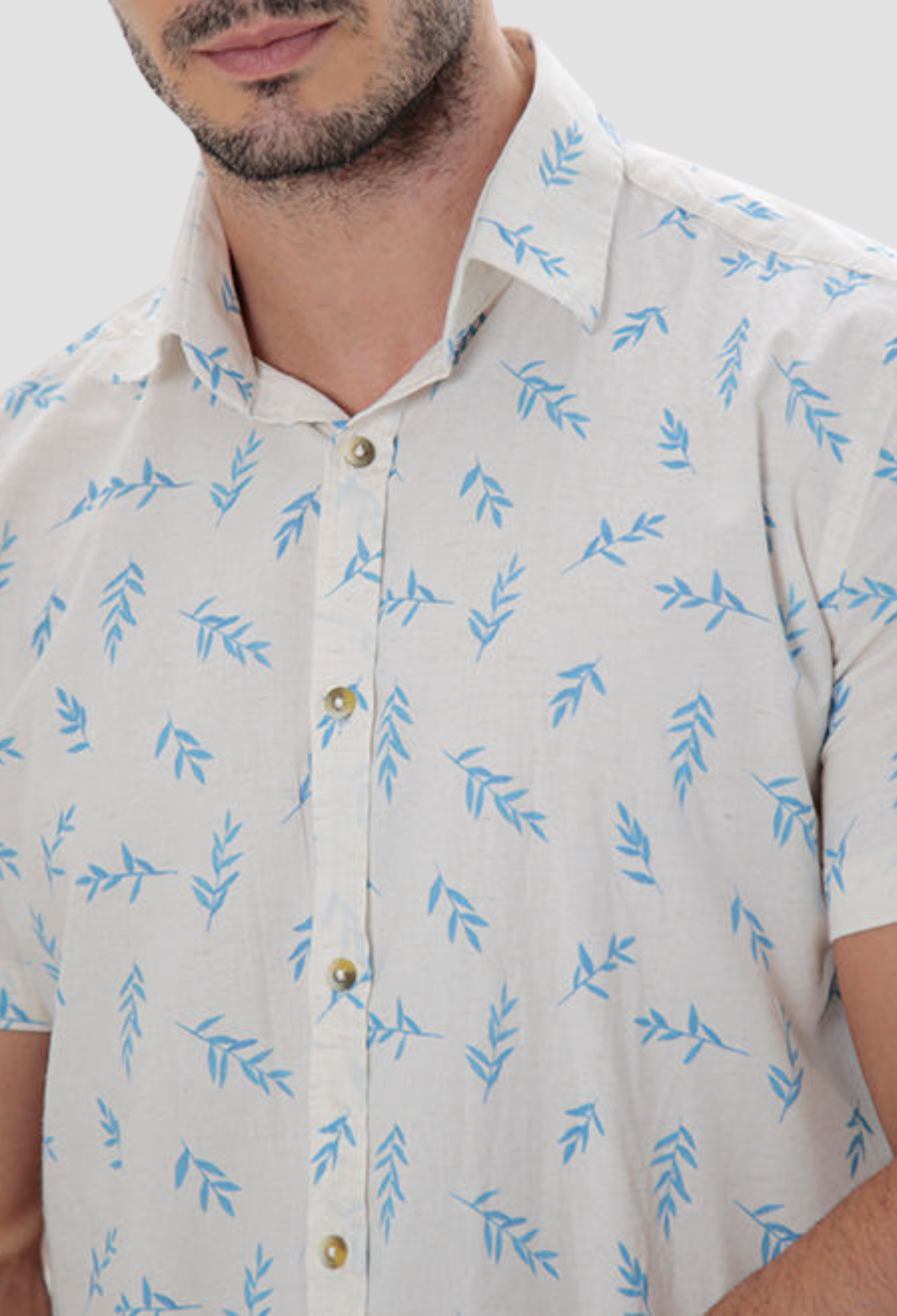 Camisa Manga Curta ÁS Clube Slim Fit Linho