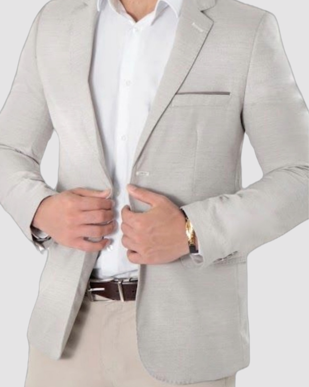 Blazer Slim Poliviscose ÁS Clube Cinza Claro
