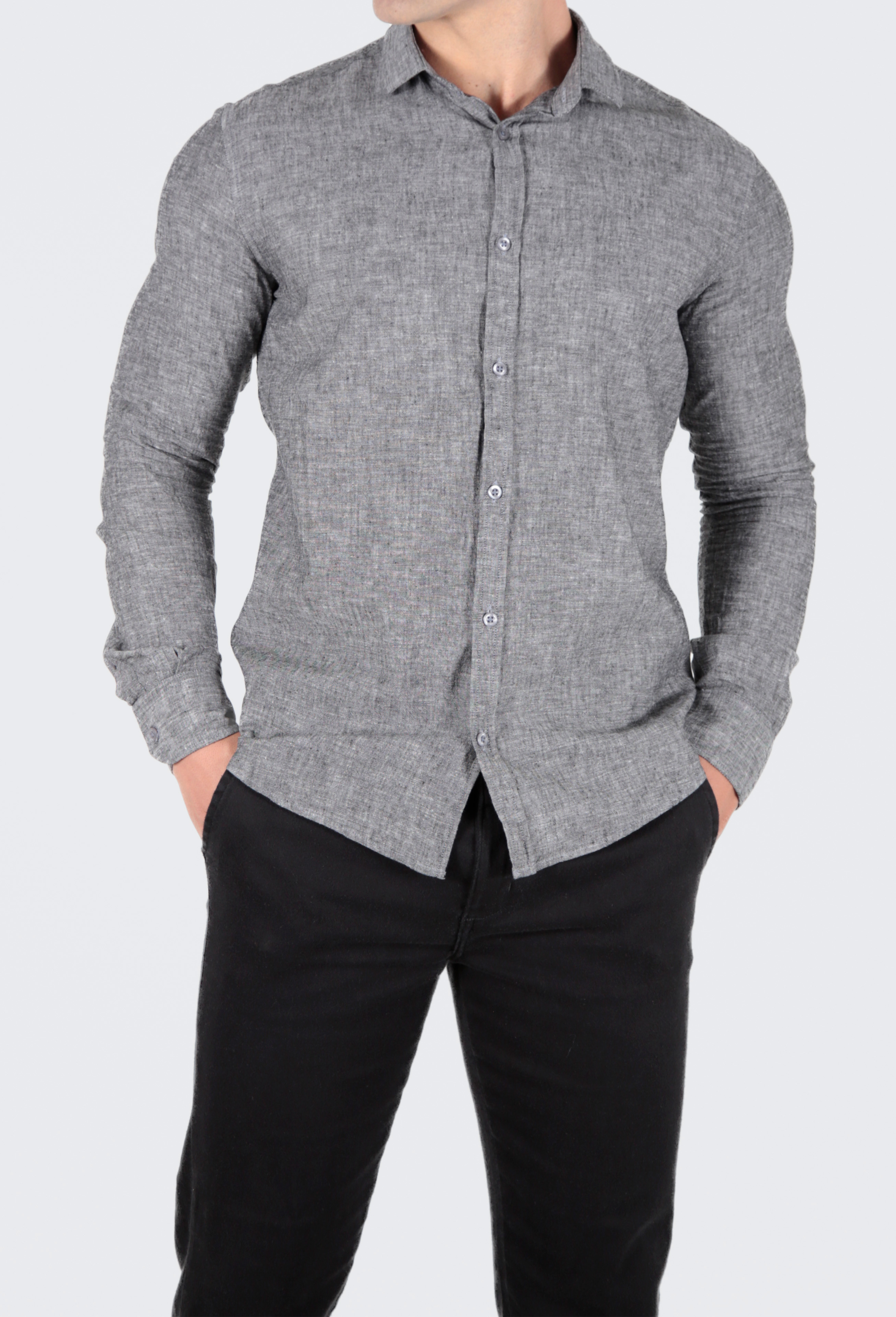 Camisa Manga Longa AS Clube Linho Slim Fit