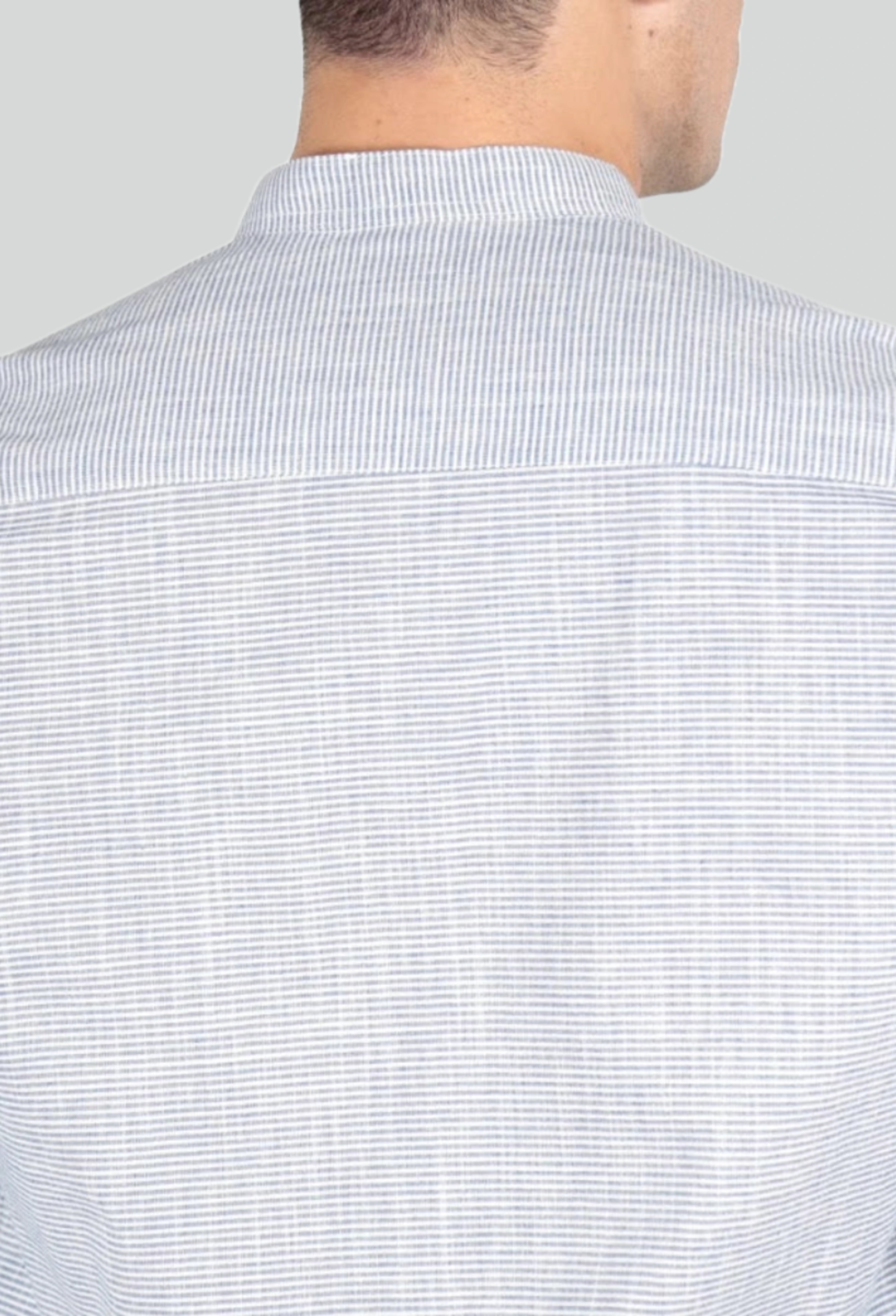 Camisa Manga Longa ÁS Clube Slim Fit Gola Padre Listras