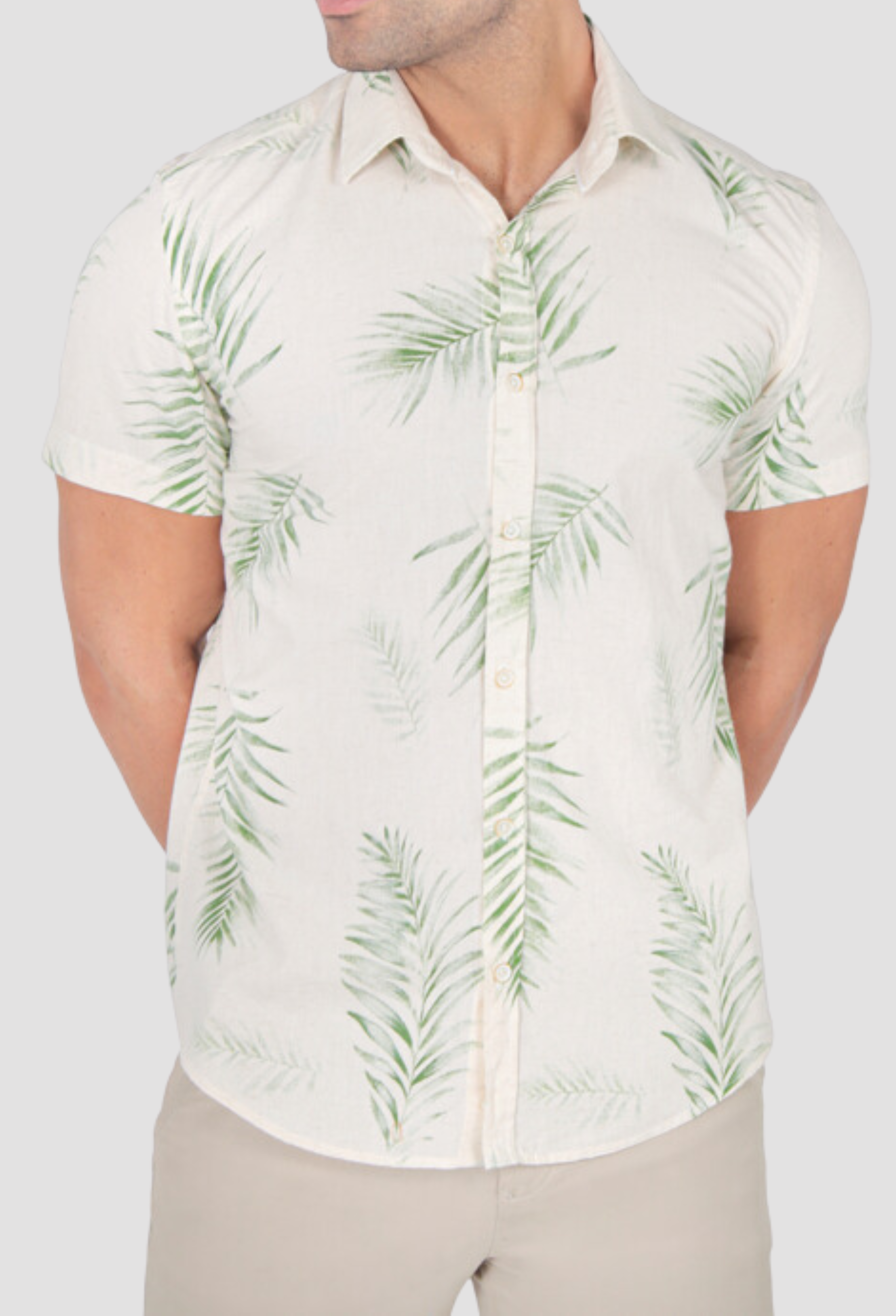 Camisa Manga Curta ÁS Clube Slim Fit Linho
