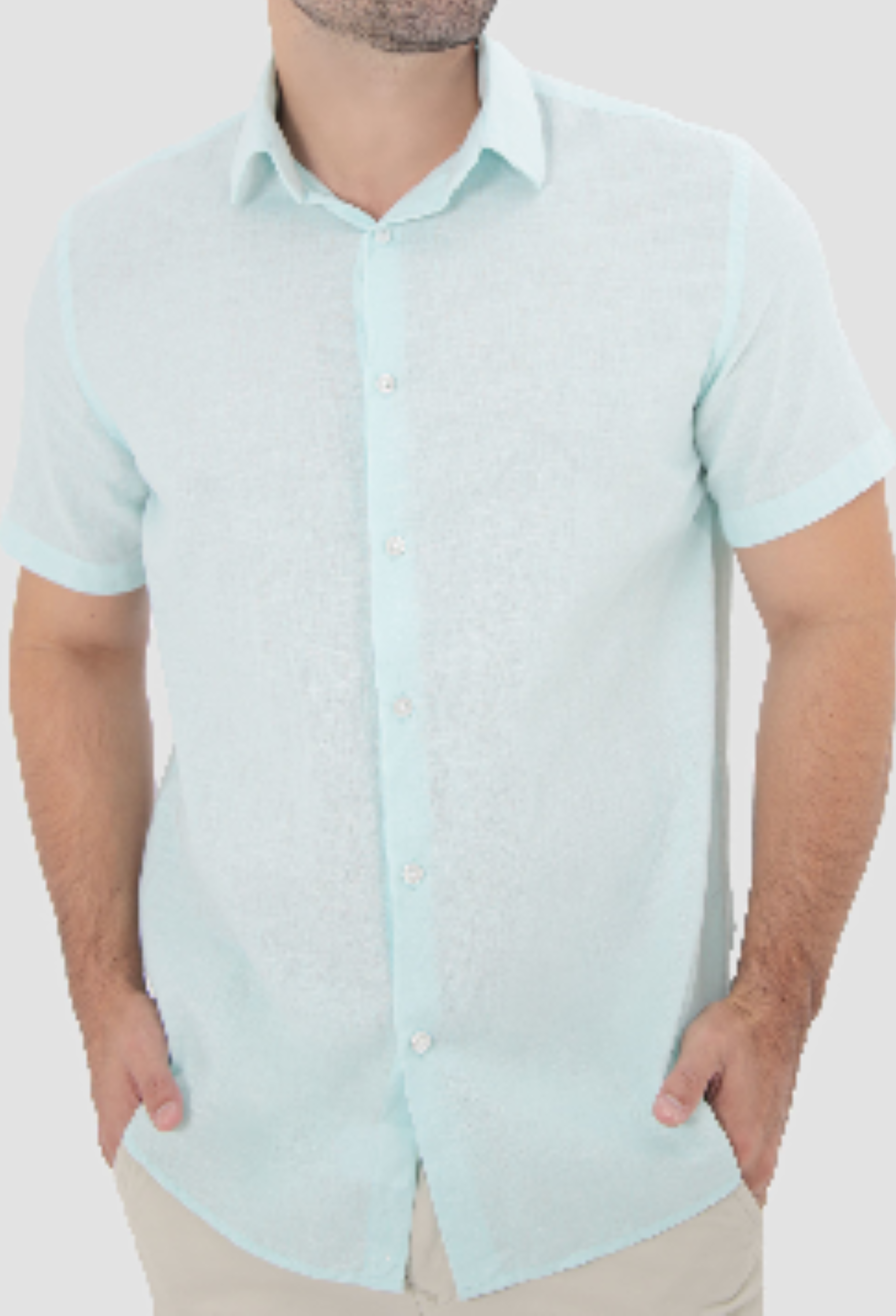 Camisa Manga Curta ÁS Clube Slim Fit Linho
