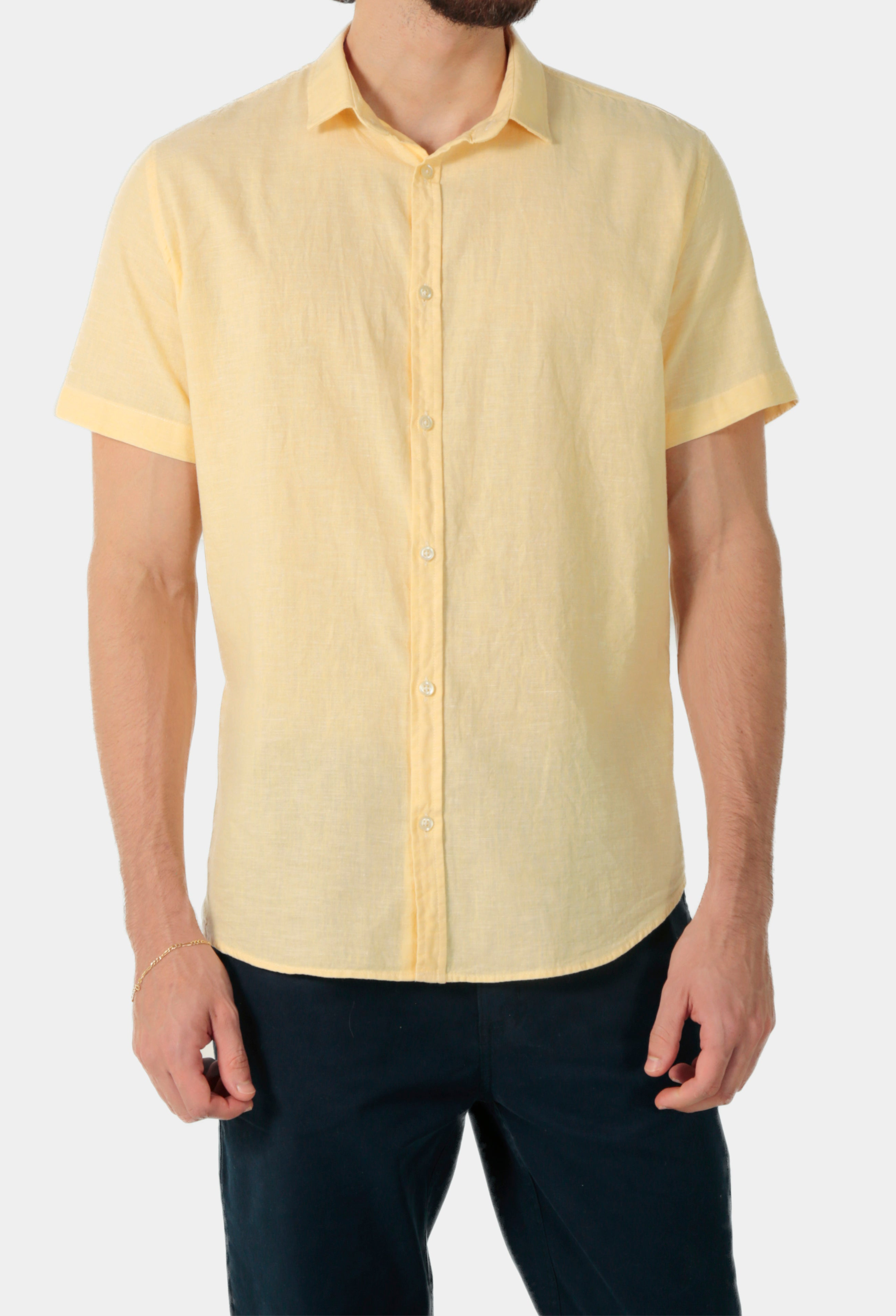Camisa Manga Curta ÁS Clube Slim Fit Linho