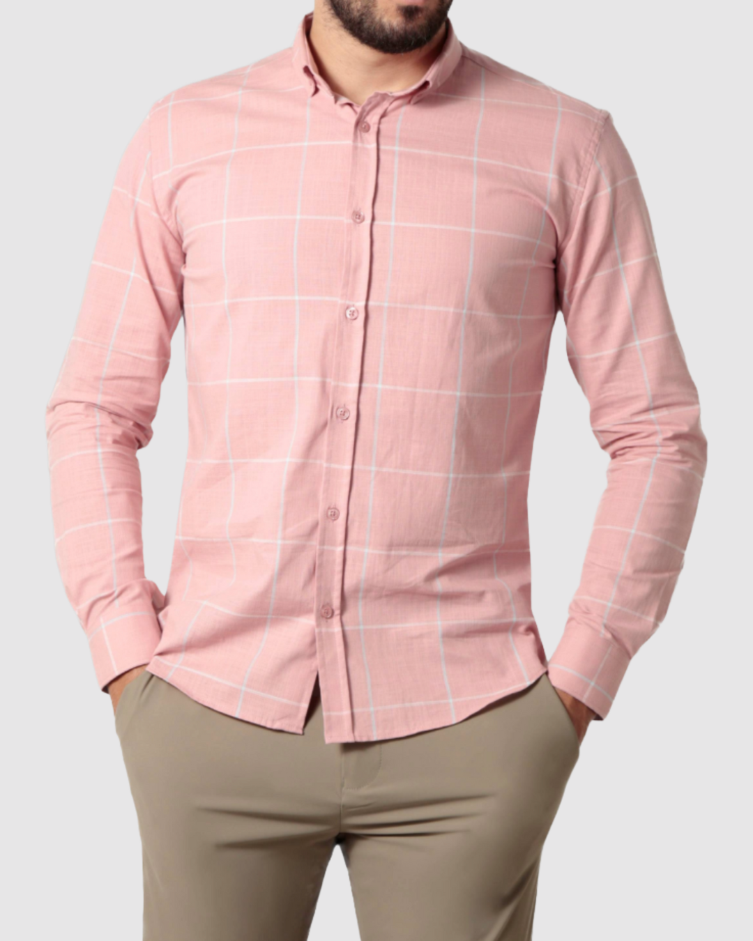 Camisa Social ÁS Clube Manga Longa Maxi Xadrez
