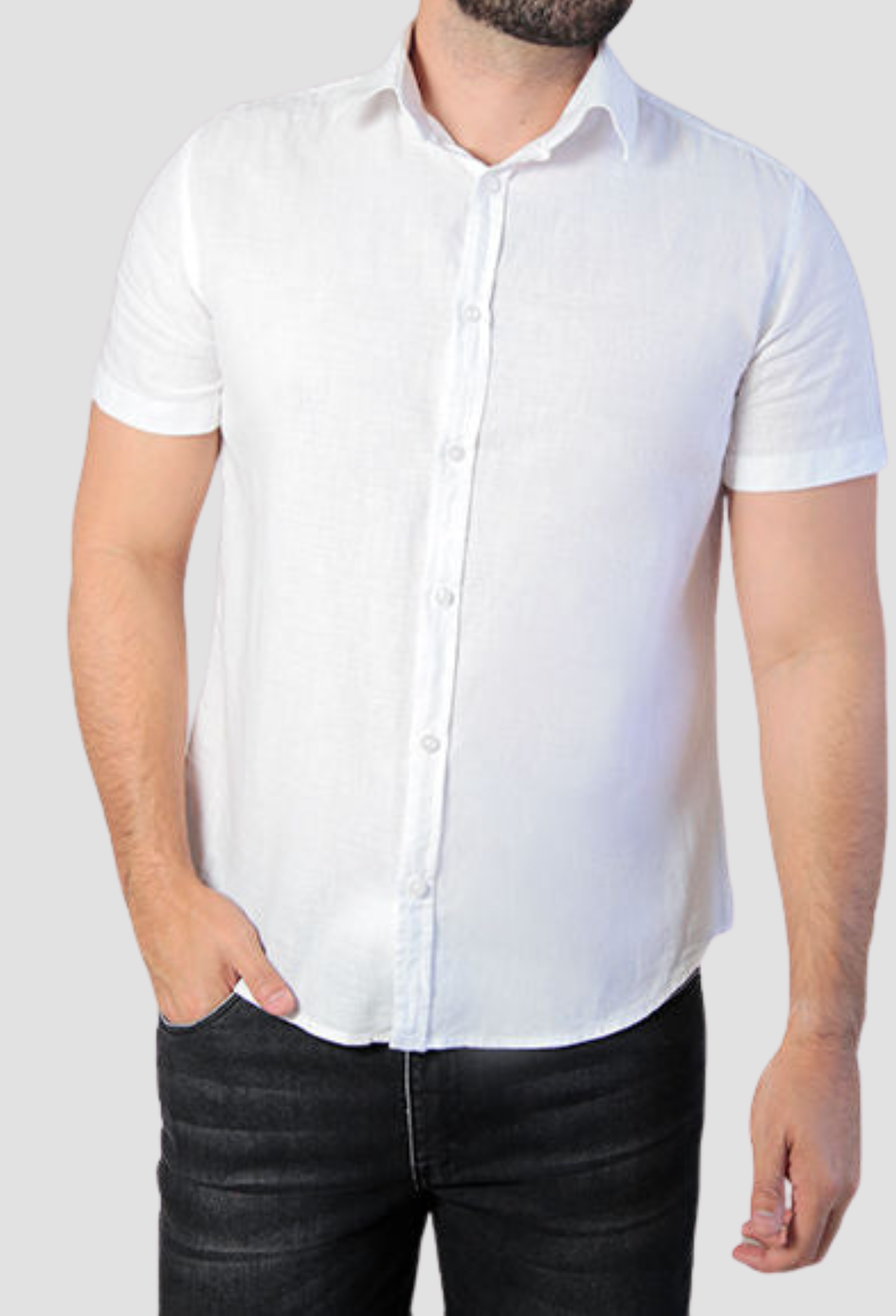 Camisa Manga Curta ÁS Clube Slim Fit Linho