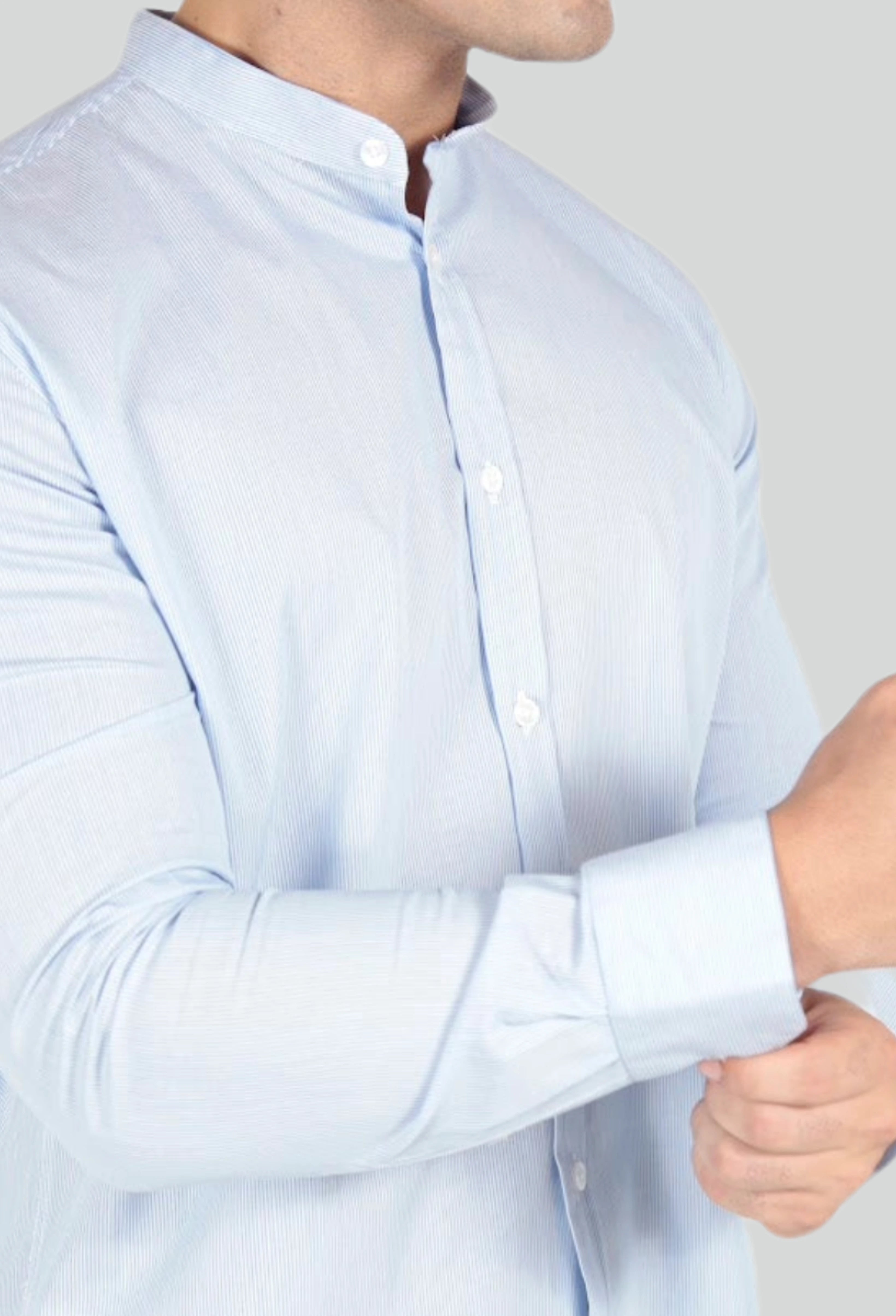 Camisa Manga Longa ÁS Clube Slim Fit Gola Padre Listras