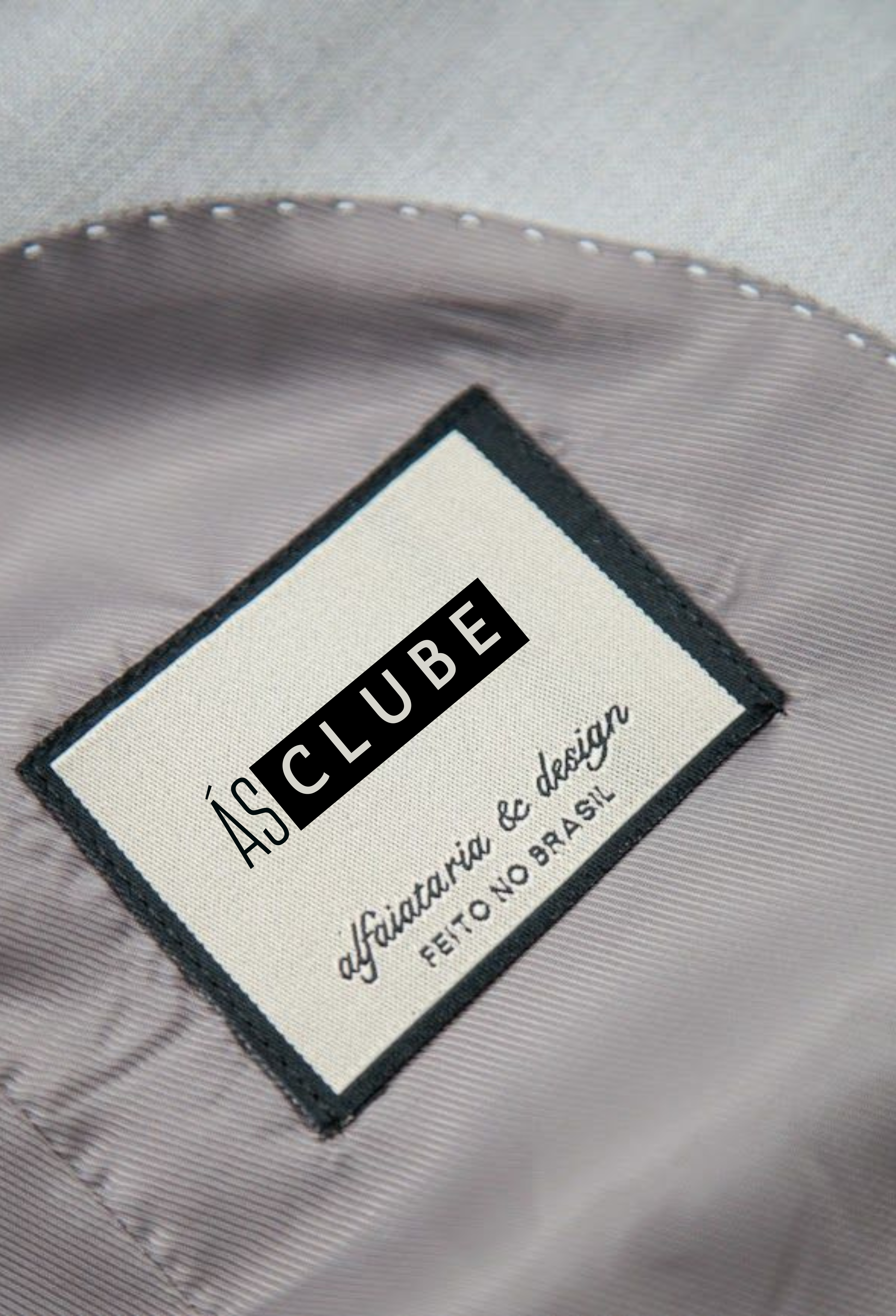 Blazer Slim Poliviscose ÁS Clube Cinza Claro