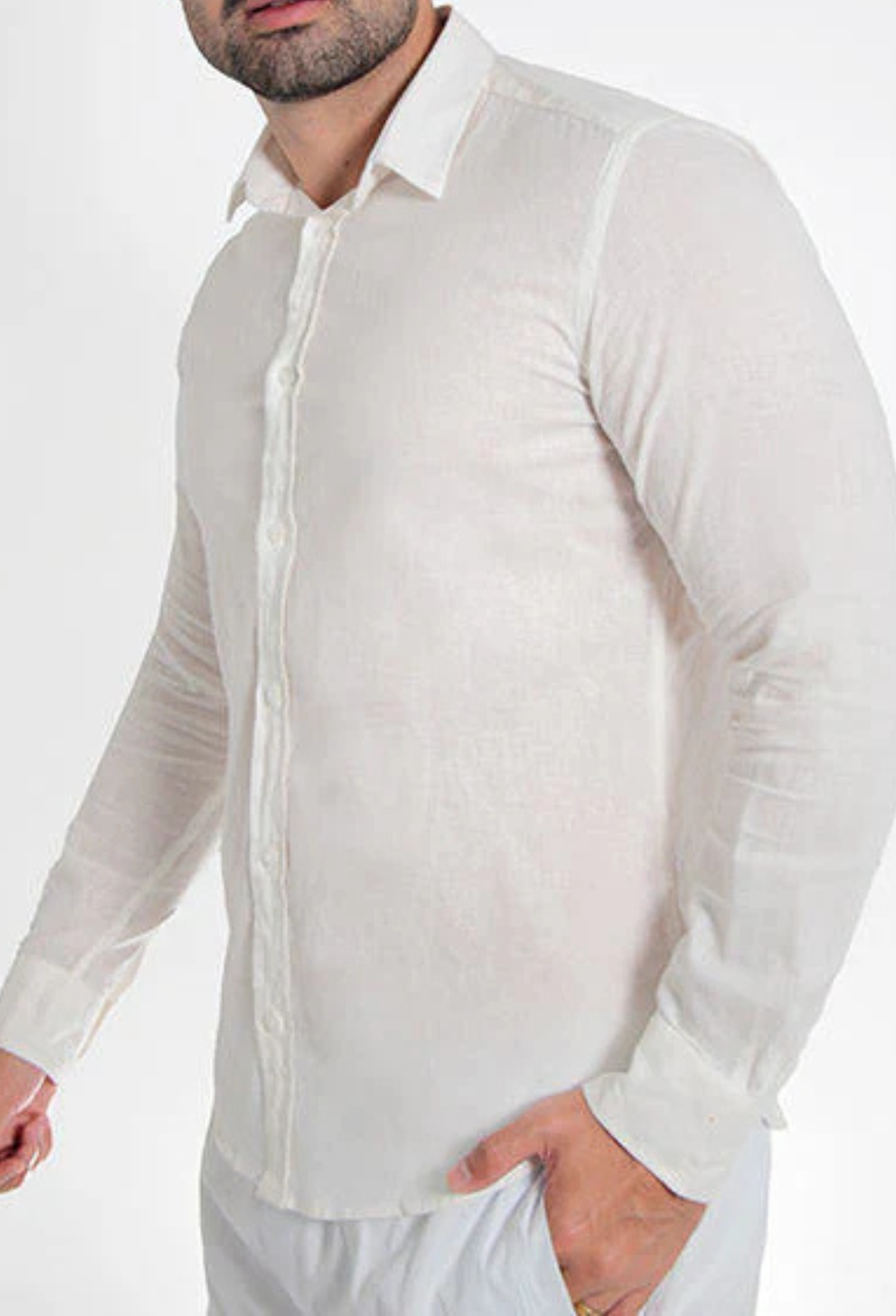 Camisa Manga Longa AS Clube Linho Slim Fit