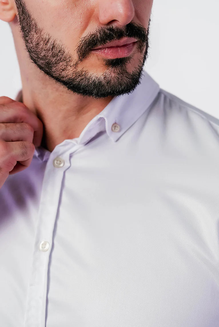 Camisa Manga Longa Slim Fit Oxford Modal Button Down